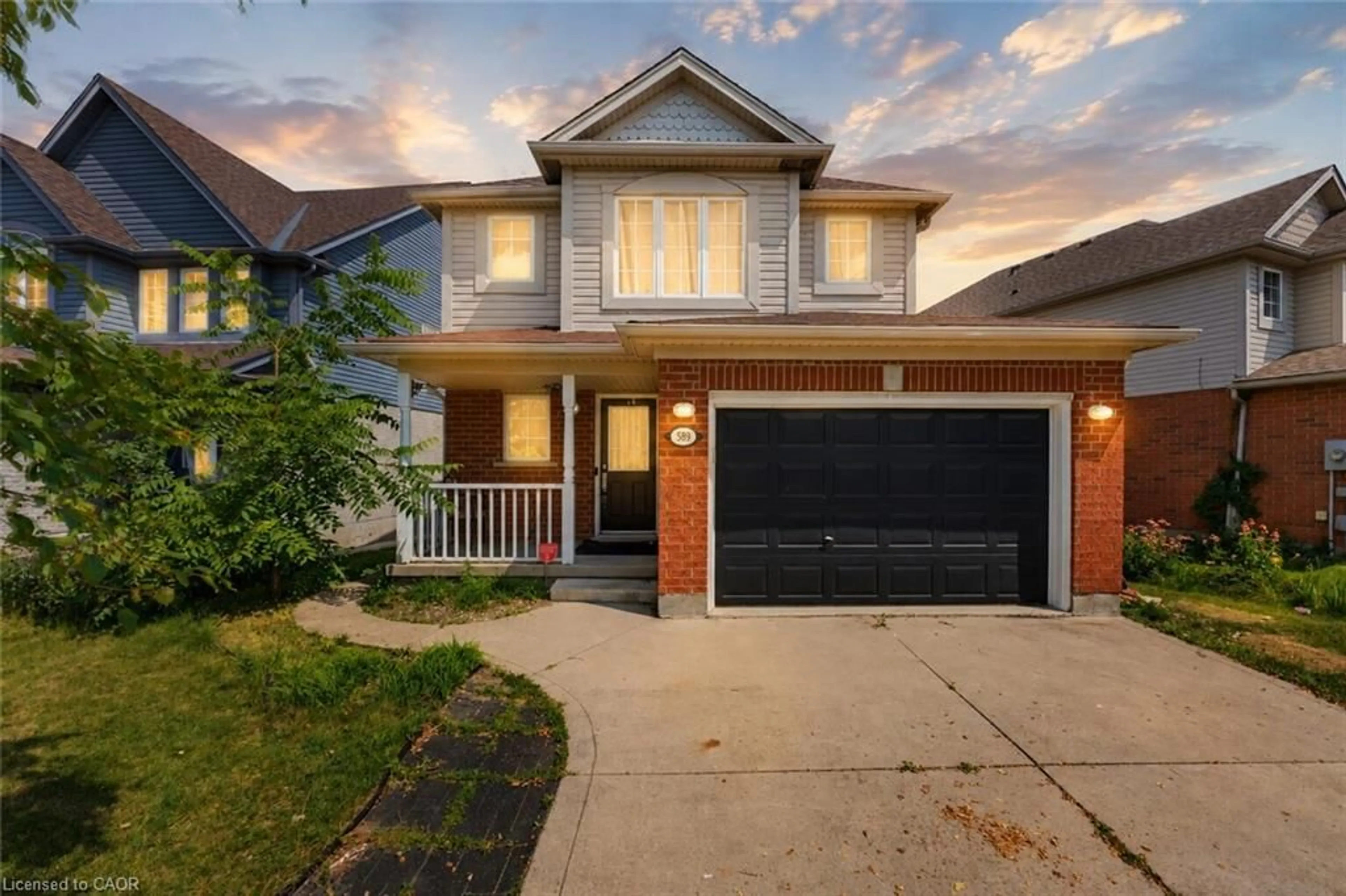 Home with brick exterior material, street for 589 Mortimer Dr, Cambridge Ontario N3H 5M6