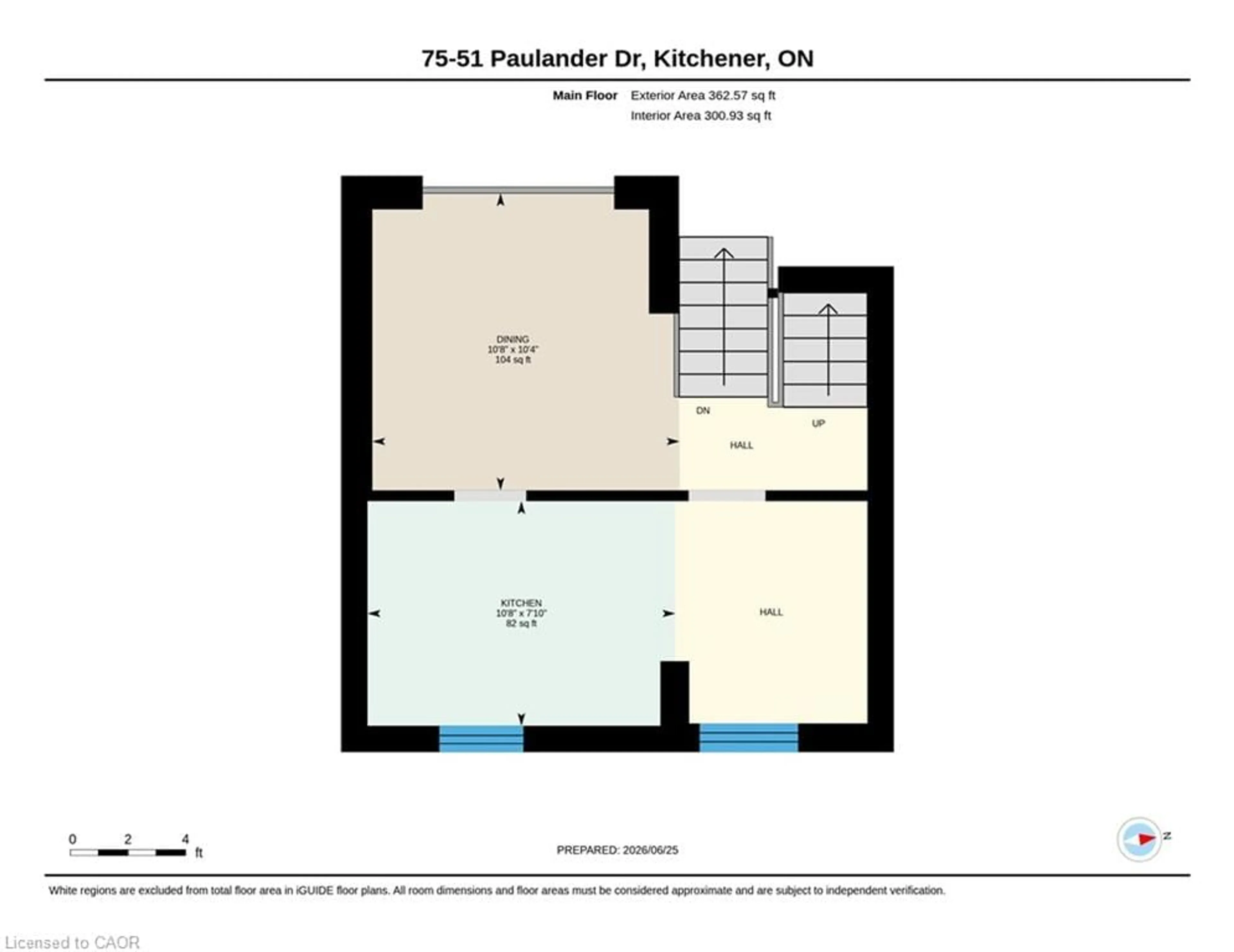 Floor plan for 51 Paulander Dr #75, Kitchener Ontario N2M 5E5