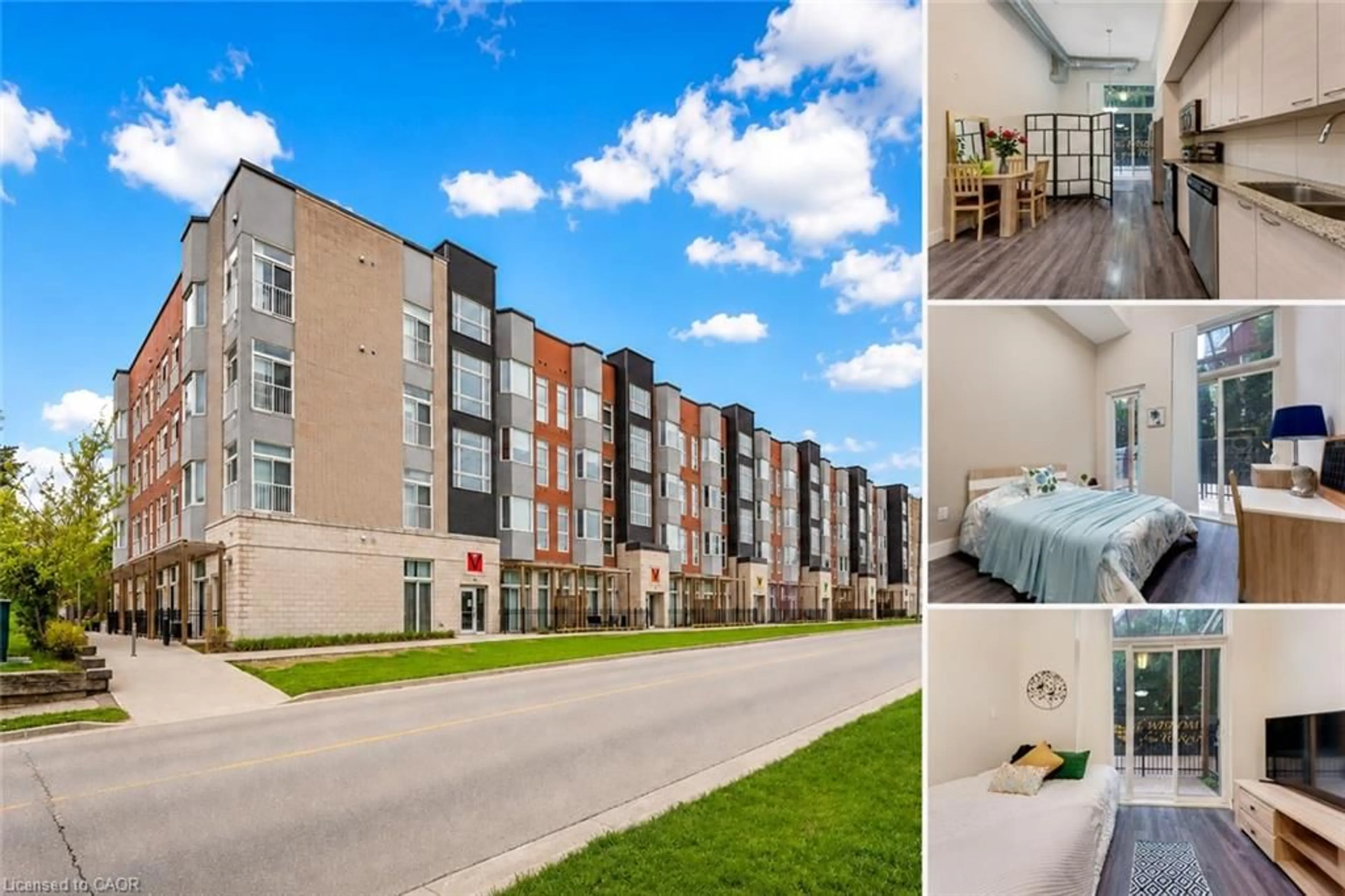 A pic from outside/outdoor area/front of a property/back of a property/a pic from drone, water/lake/river/ocean view for 253 Albert St #103, Waterloo Ontario N2L 0G3