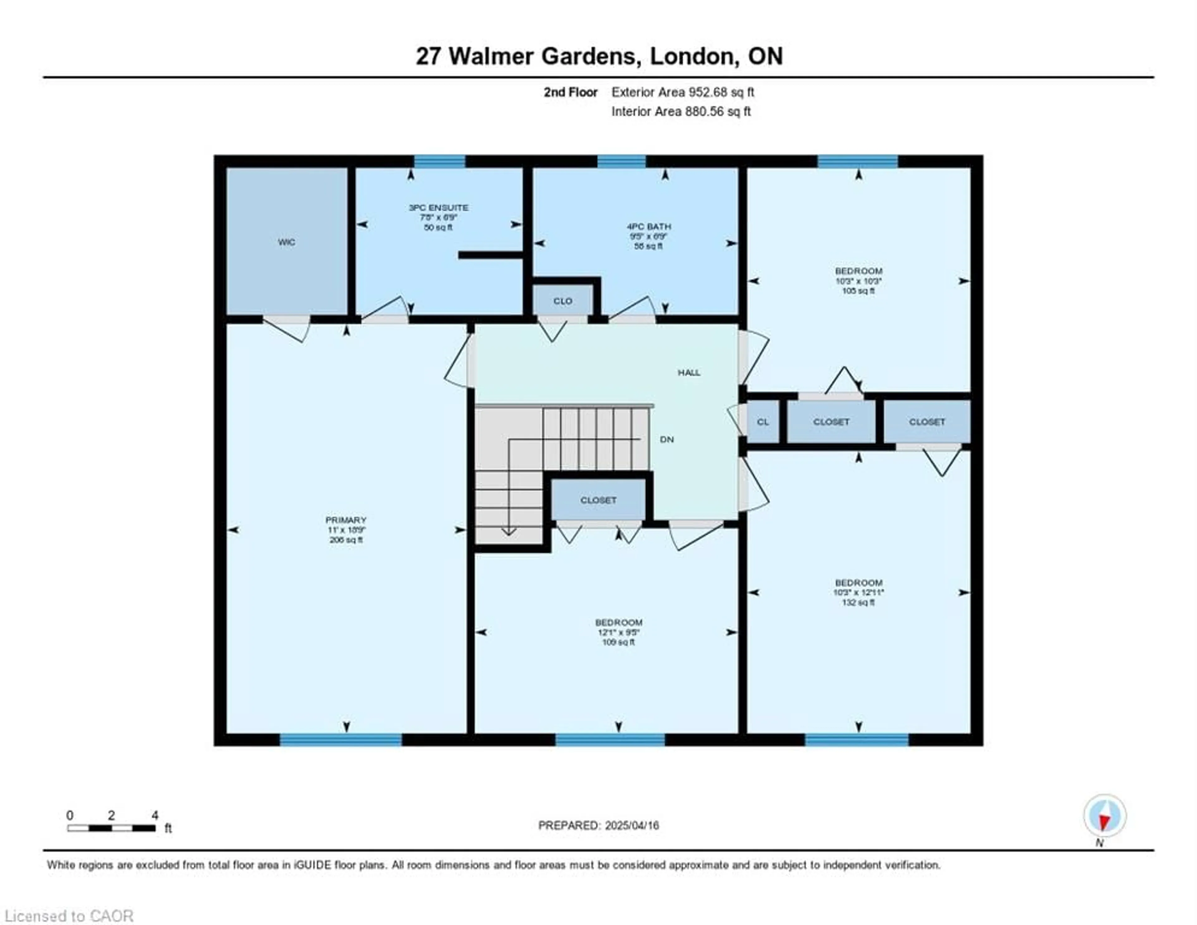 Floor plan for 27 Walmer Gdns, London Ontario N6G 4H4