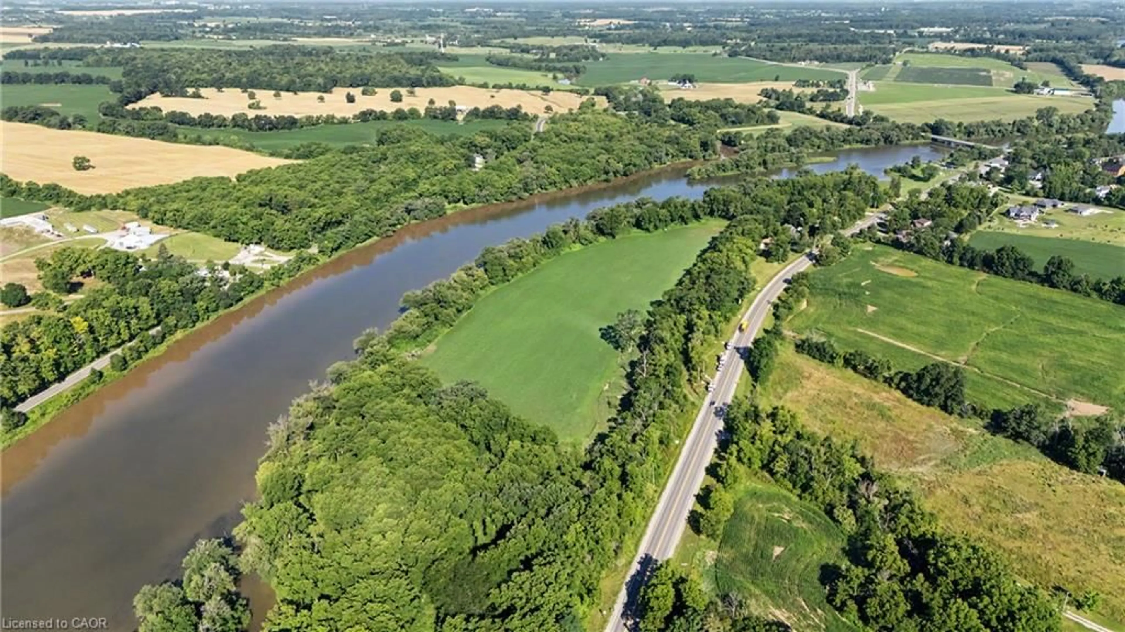 A pic from outside/outdoor area/front of a property/back of a property/a pic from drone, water/lake/river/ocean view for 975 Haldimand Hwy 54, York Ontario N0A 1E0