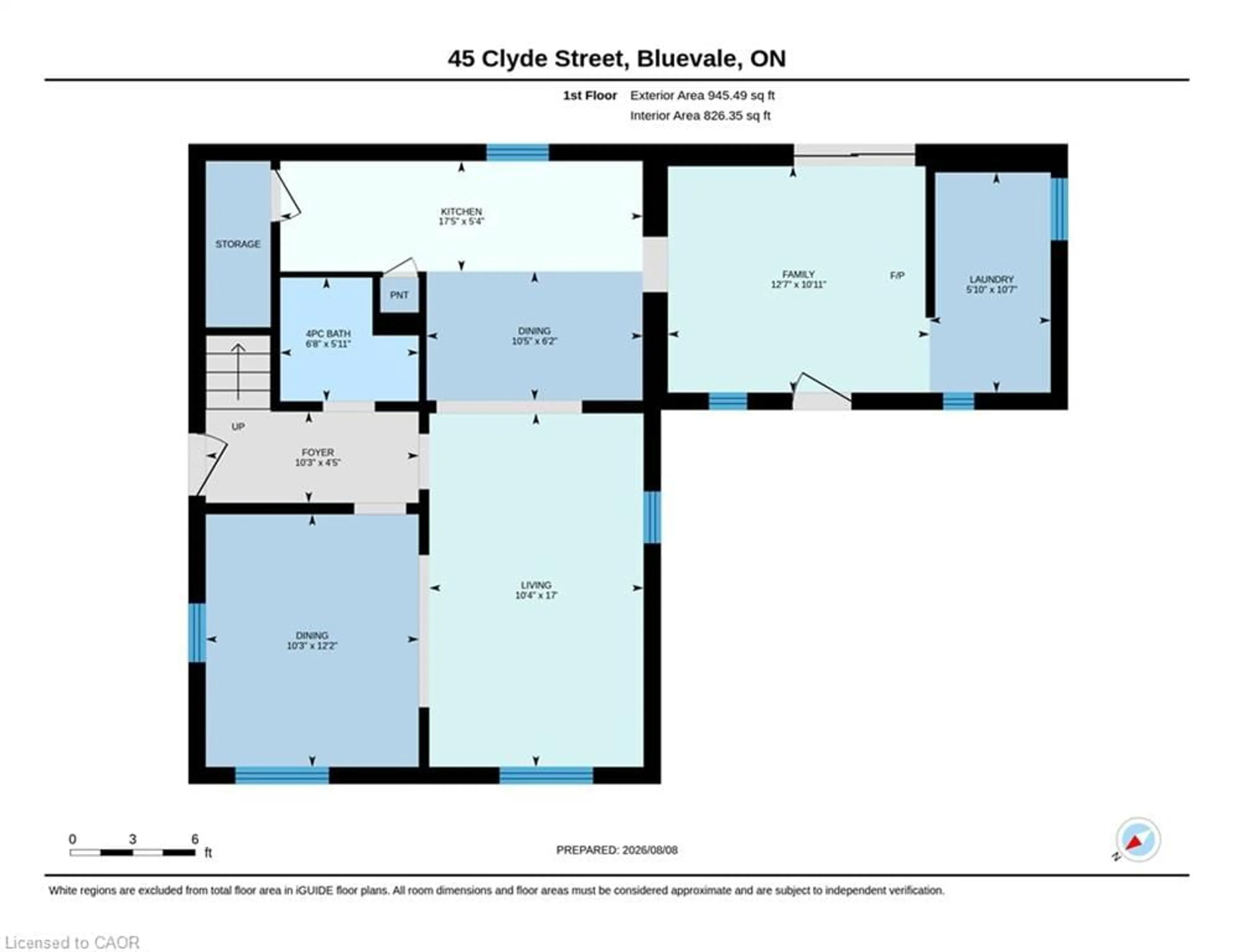 Floor plan for 45 Clyde St, Bluevale Ontario N0G 1G0