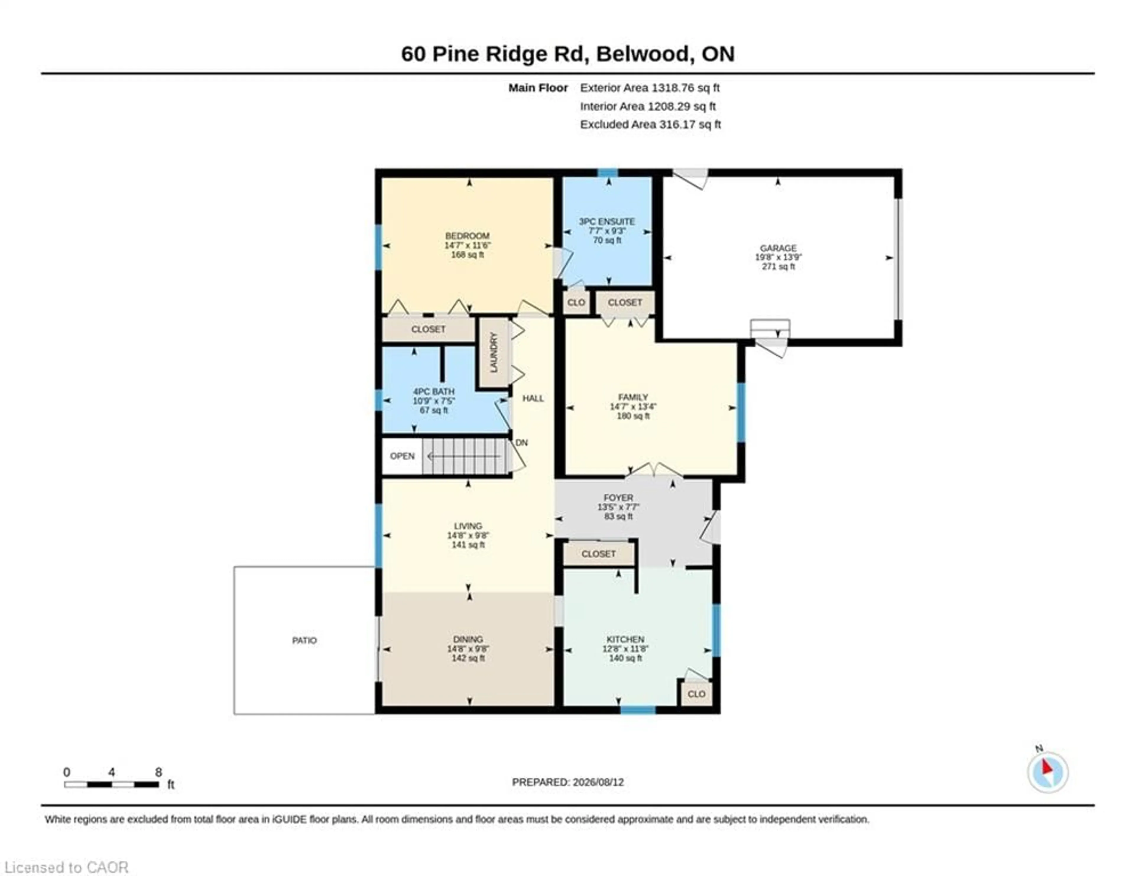 Floor plan for 60 Pine Ridge Rd Rd, Belwood Ontario N0B 1J0