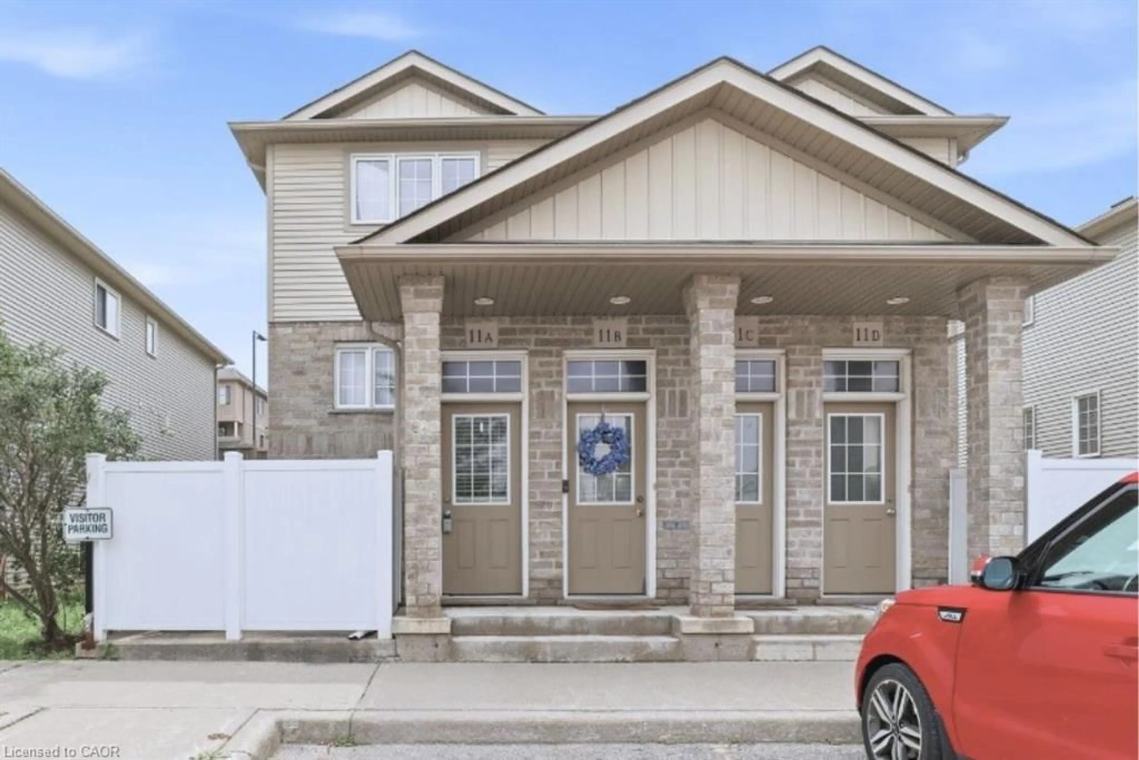Home with vinyl exterior material, street for 240 Westmeadow Dr #11A, Kitchener Ontario N2N 0A1