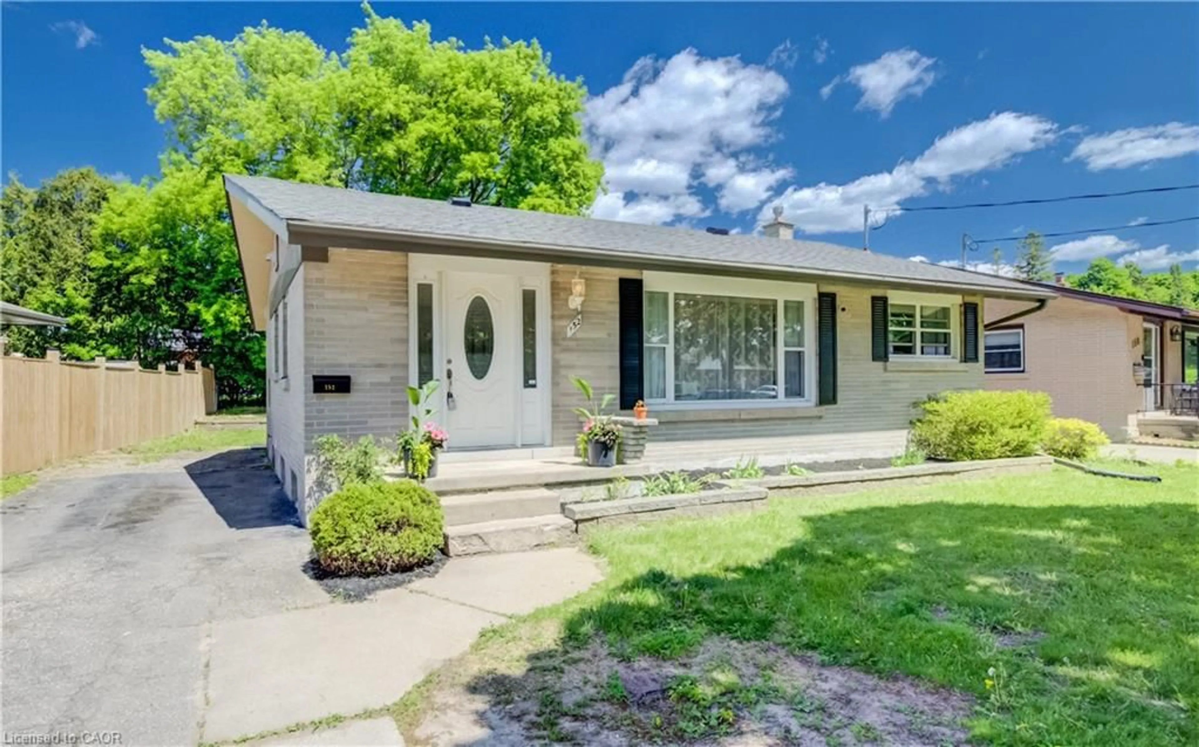 Home with vinyl exterior material, street for 152 Clark Ave, Kitchener Ontario N2C 1Y5