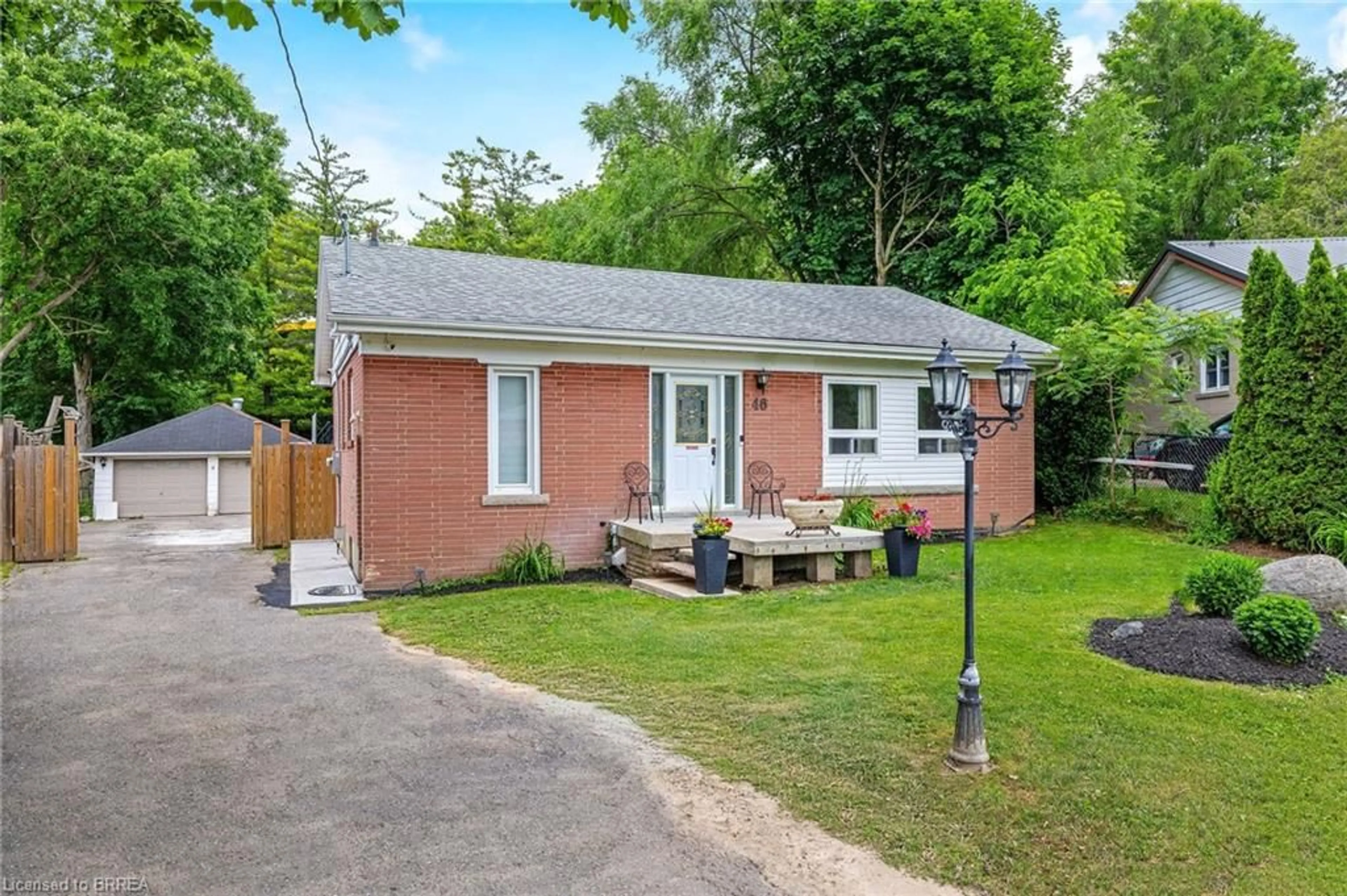 Home with brick exterior material, street for 46 Hewson Cres, Georgetown Ontario L7G 2N9
