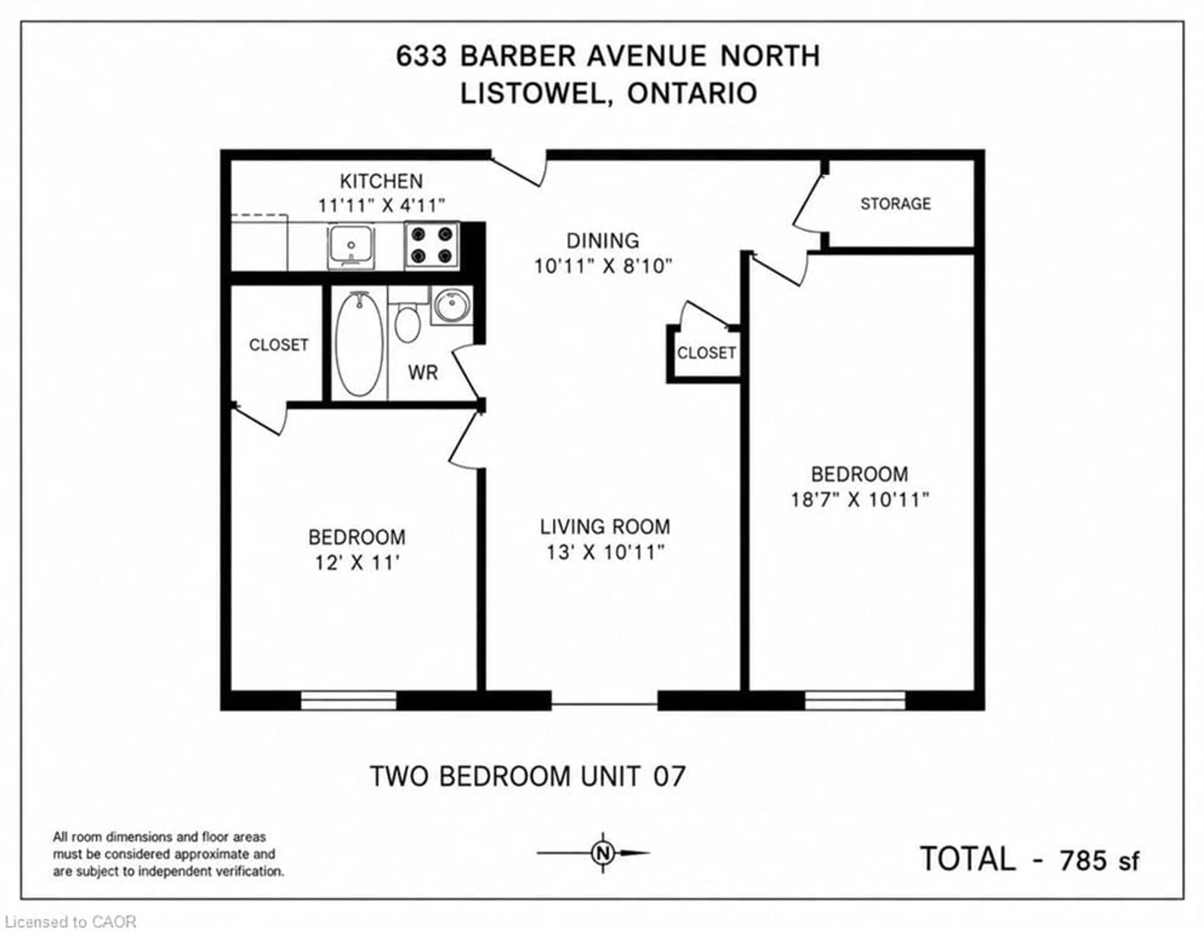 Floor plan for 633 Barber Ave #7, Listowel Ontario N4W 1S4