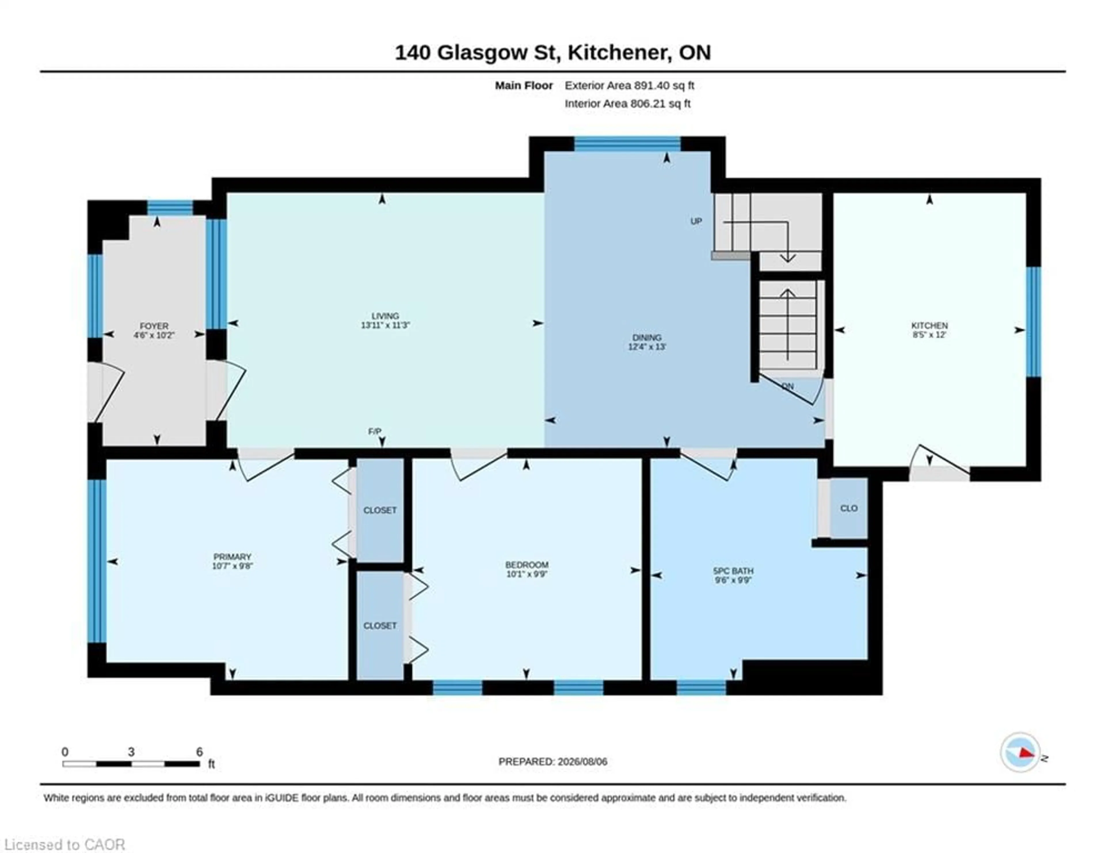 Floor plan for 140 Glasgow St, Kitchener Ontario N2G 2G9