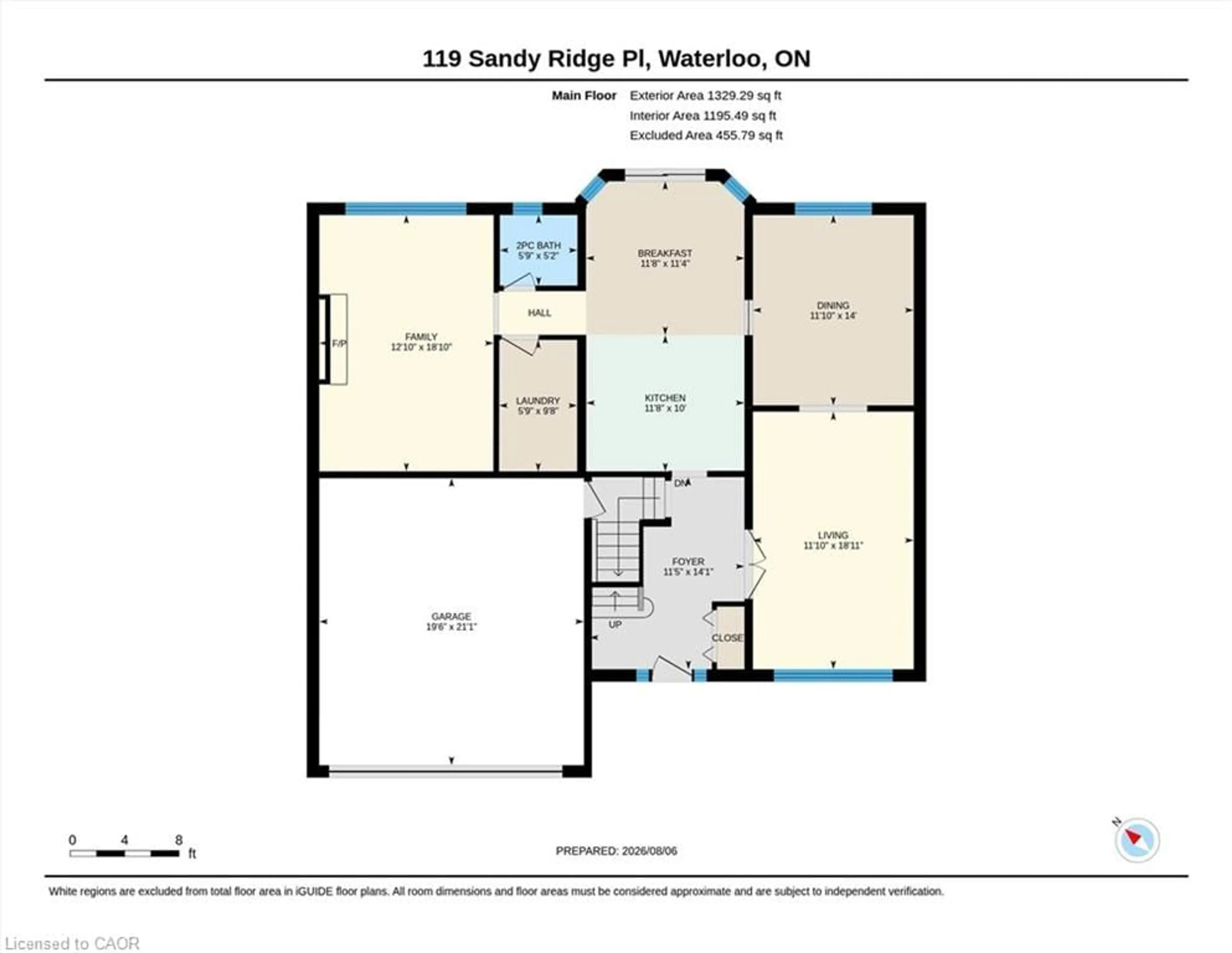 Floor plan for 119 Sandy Ridge Pl, Waterloo Ontario N2T 1C5