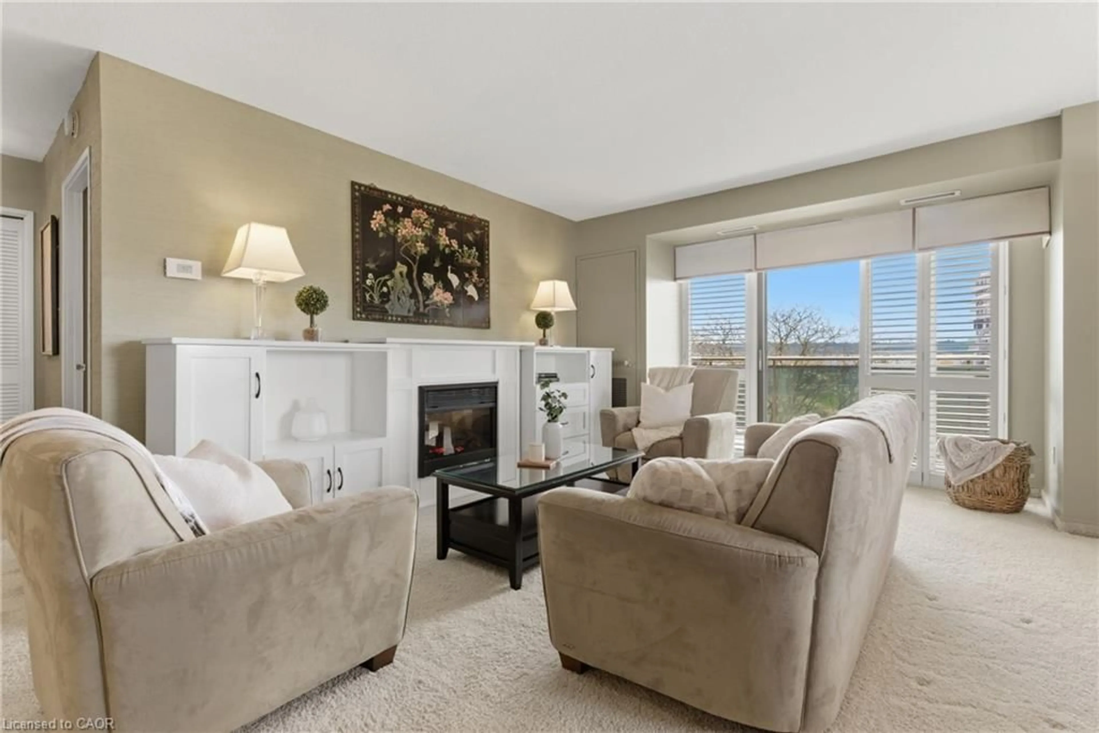 Living room with furniture, unknown for 301 Frances Ave #507, Stoney Creek Ontario L8E 3W6
