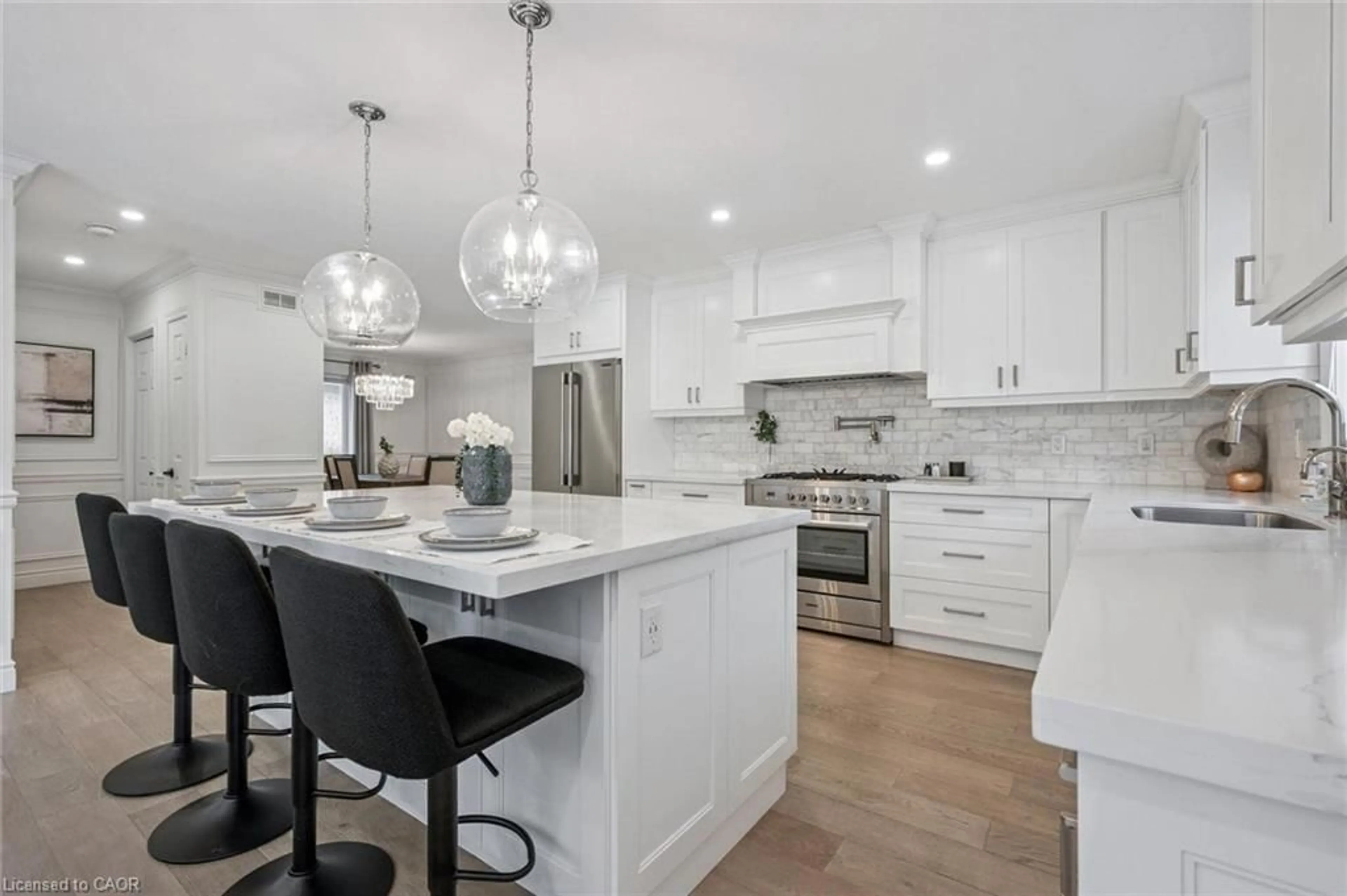 Open concept kitchen, ceramic/tile floor for 18 Keys Cres, Guelph Ontario N1G 5J7