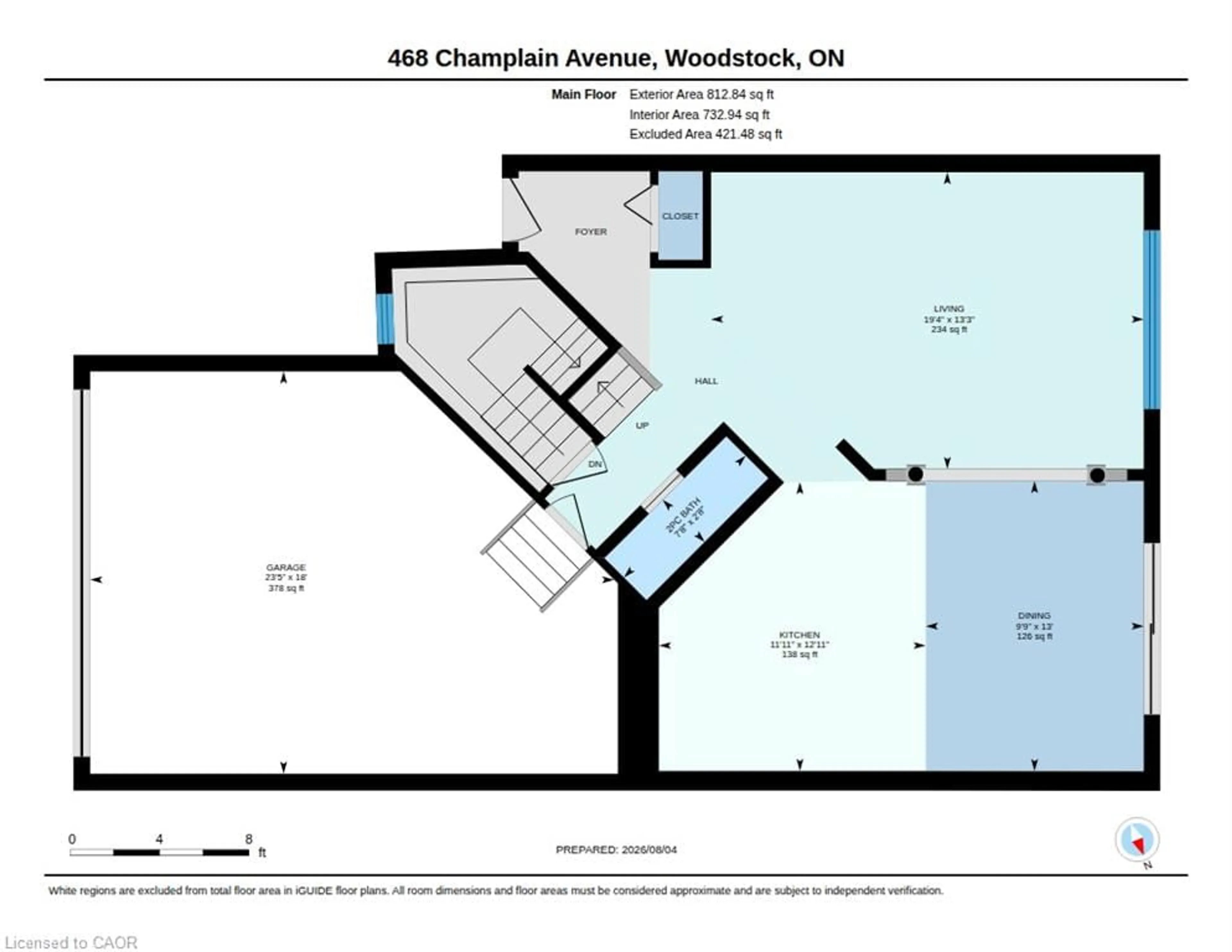Floor plan for 468 Champlain Ave, Woodstock Ontario N4V 0A7
