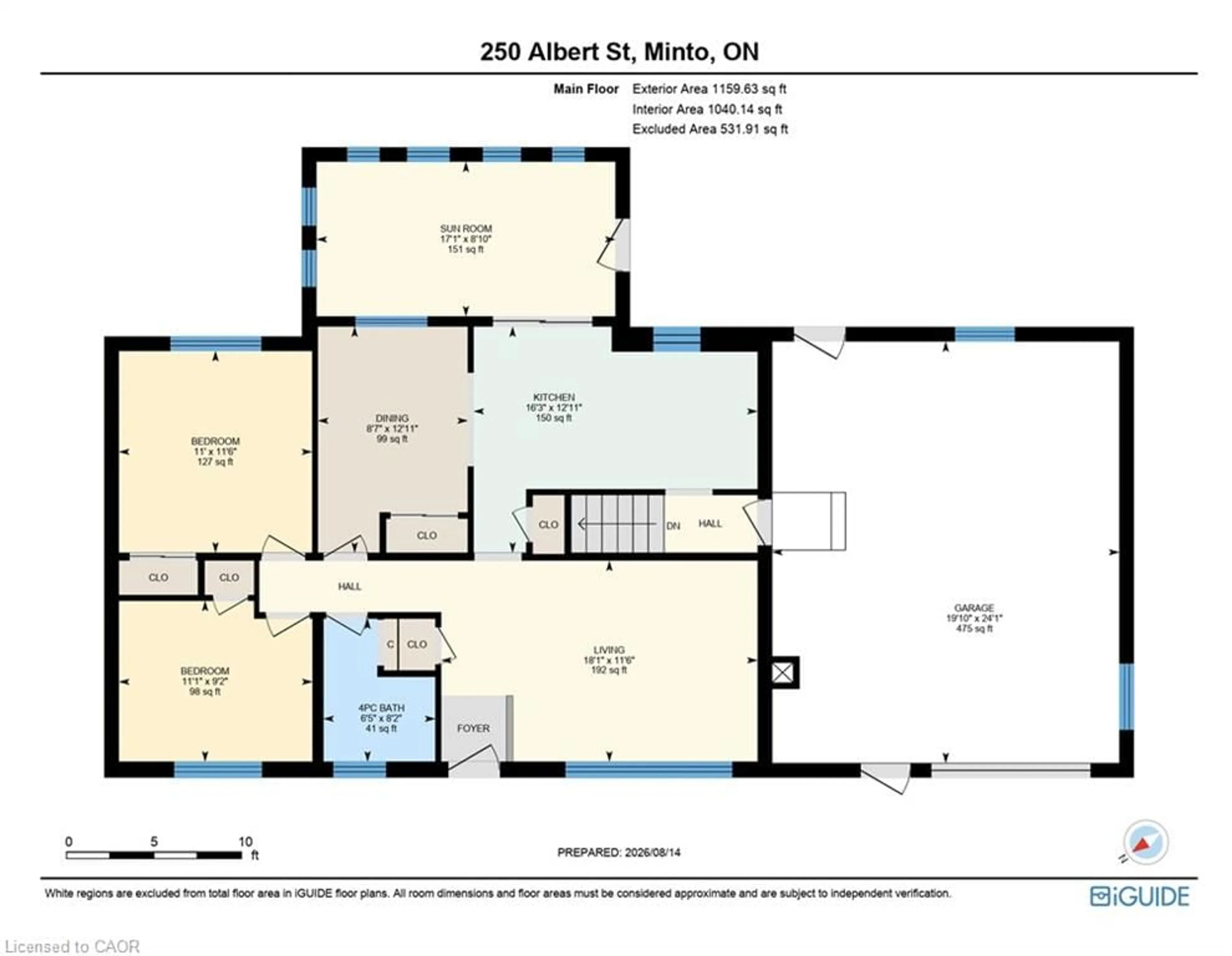 Floor plan for 250 Albert St, Palmerston Ontario N0G 2P0