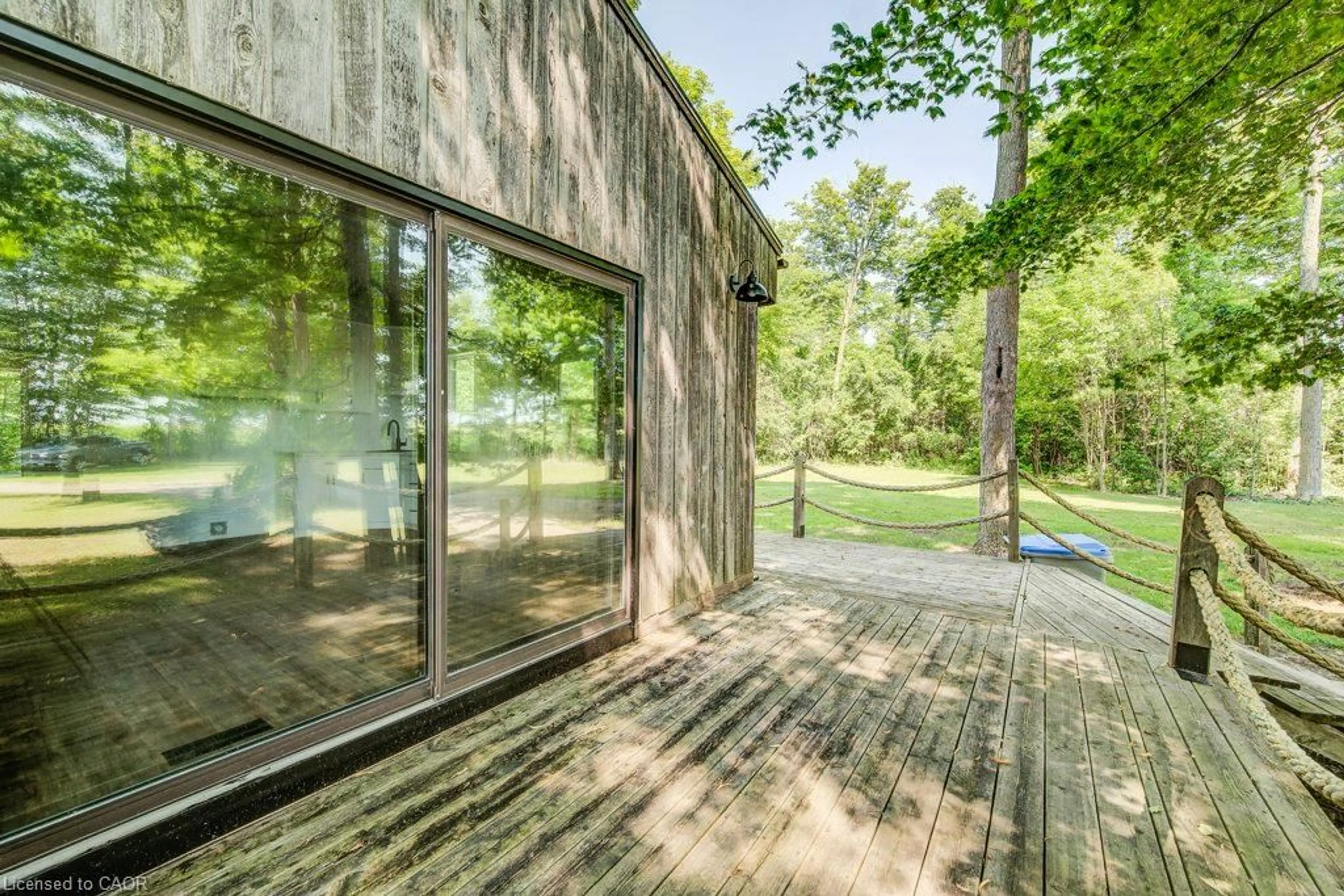 Patio, forest/trees view for 42064 Amberley Rd, Bluevale Ontario N0G 1G0