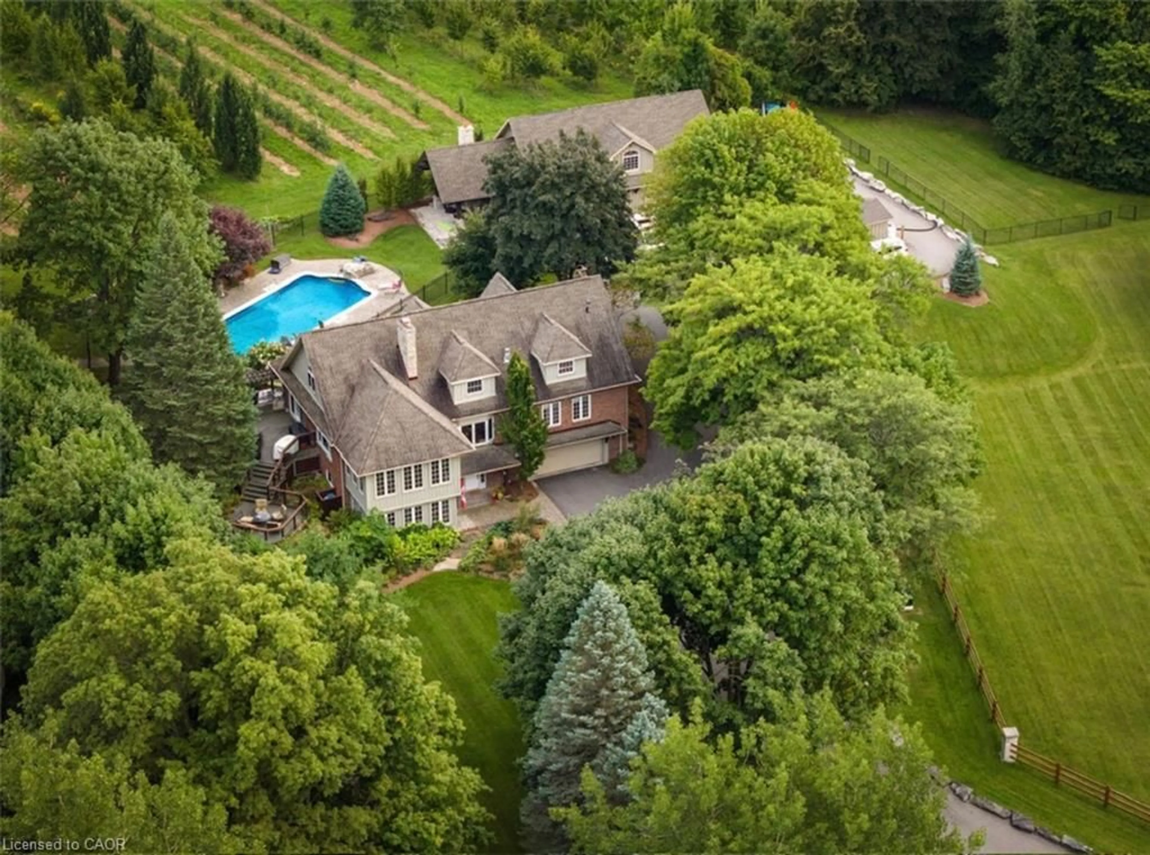 A pic from outside/outdoor area/front of a property/back of a property/a pic from drone, unknown for 314 7th Concession Rd, Flamborough Ontario L8B 1T5