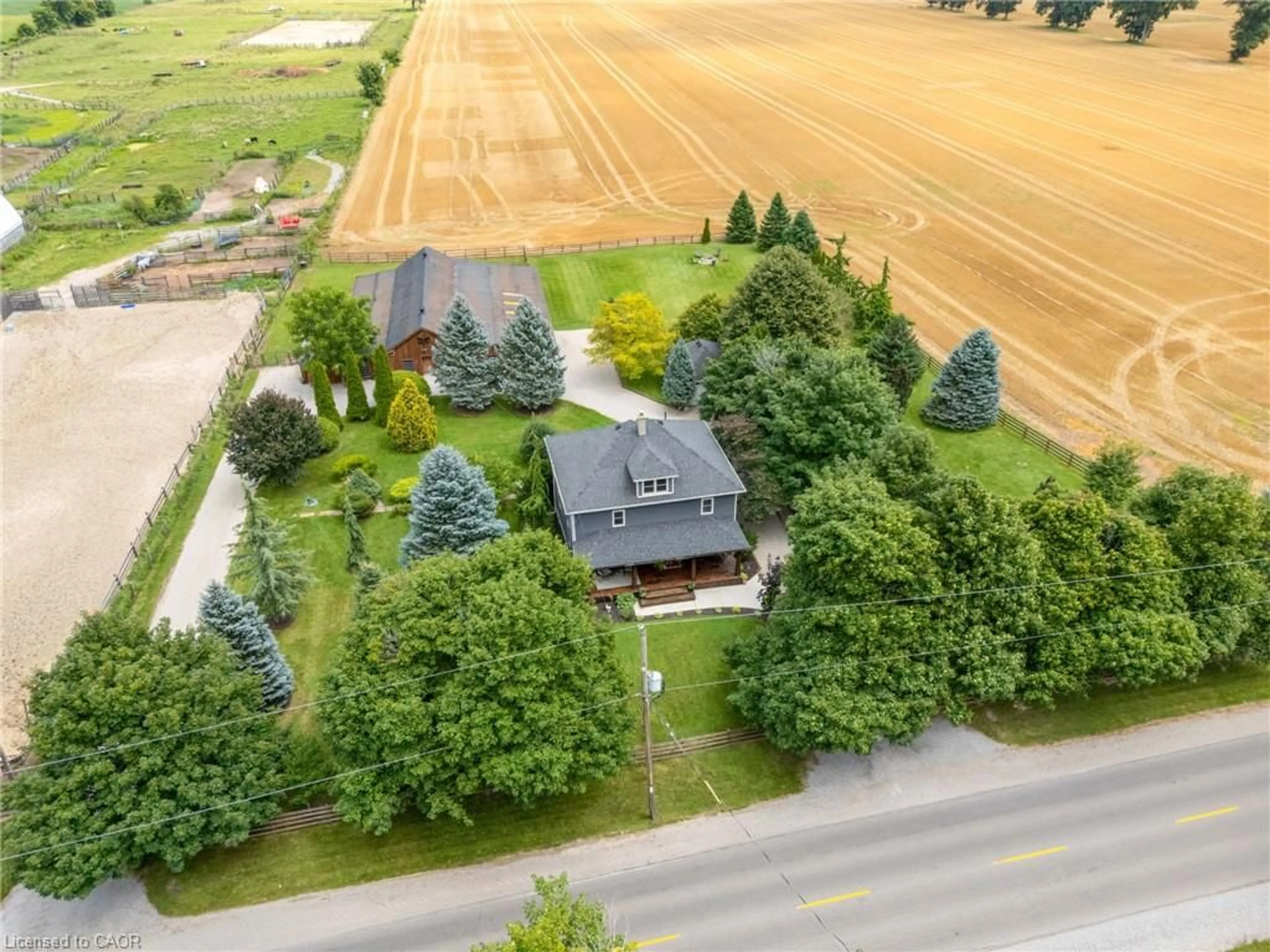 A pic from outside/outdoor area/front of a property/back of a property/a pic from drone, street for 2884 Cockshutt Rd, Boston Ontario N0E 1Y0