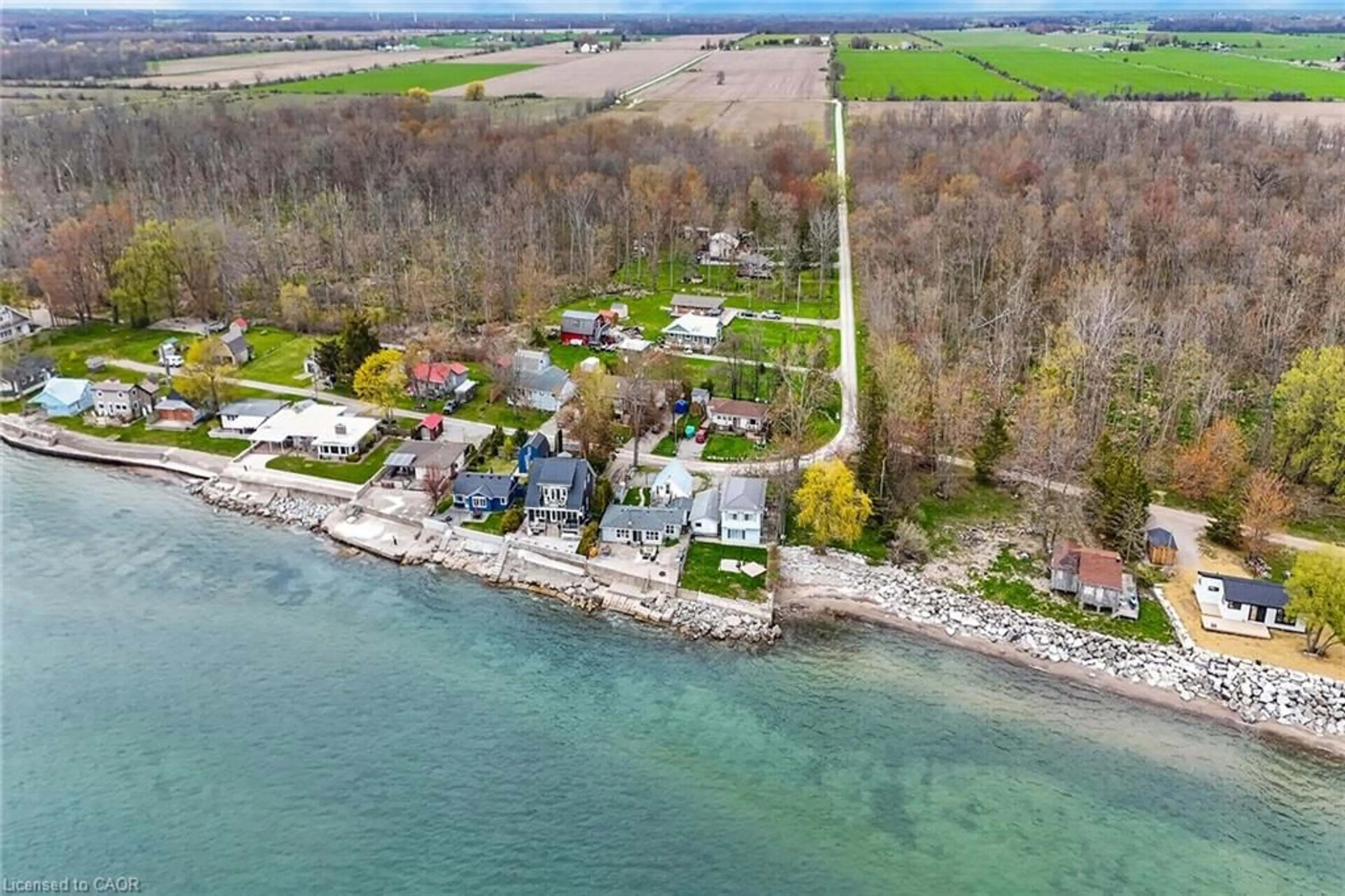 A pic from outside/outdoor area/front of a property/back of a property/a pic from drone, water/lake/river/ocean view for 277 Baygrove Line, Dunnville Ontario N1A 2W8