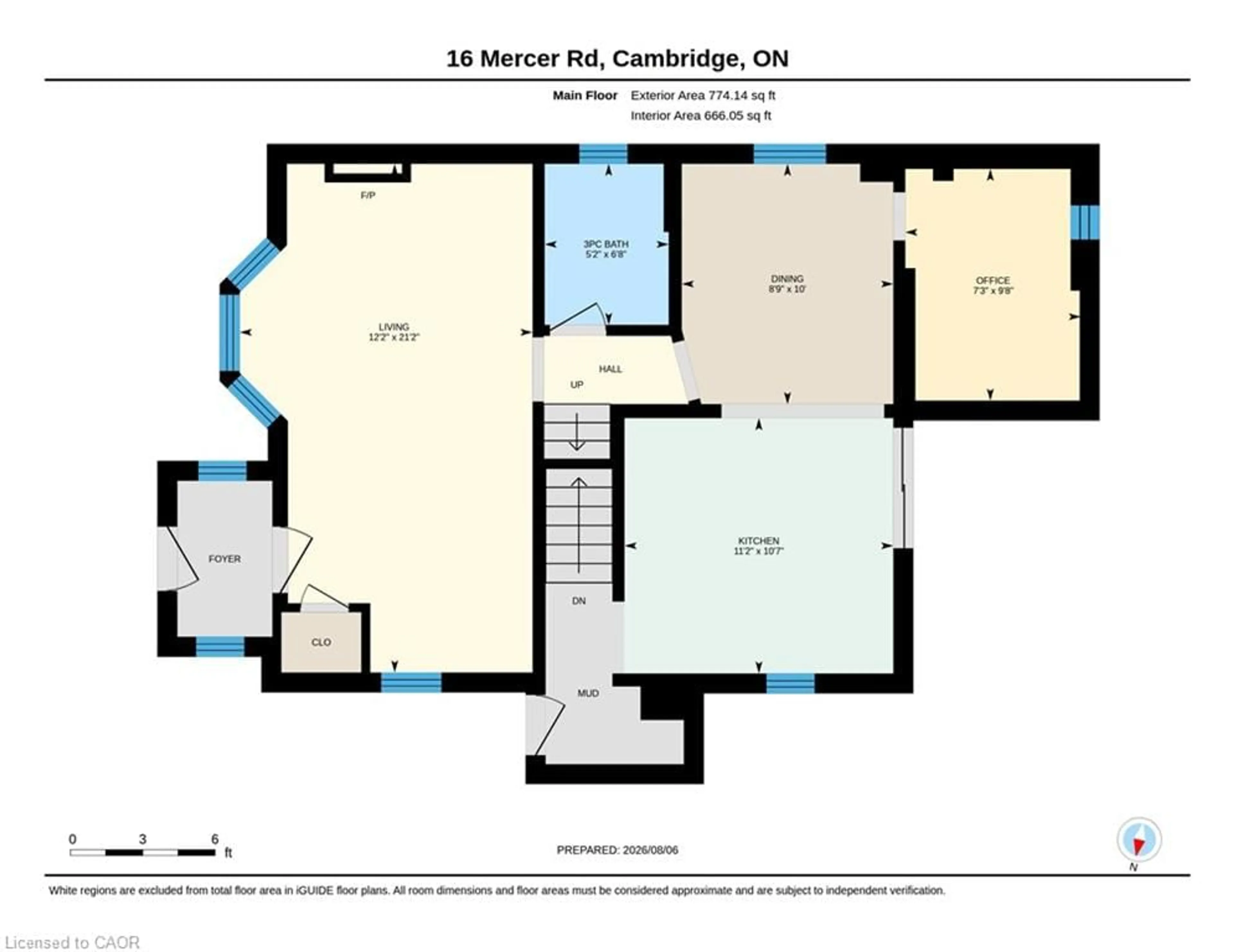 Floor plan for 16 Mercer Rd, Cambridge Ontario N1R 5A5
