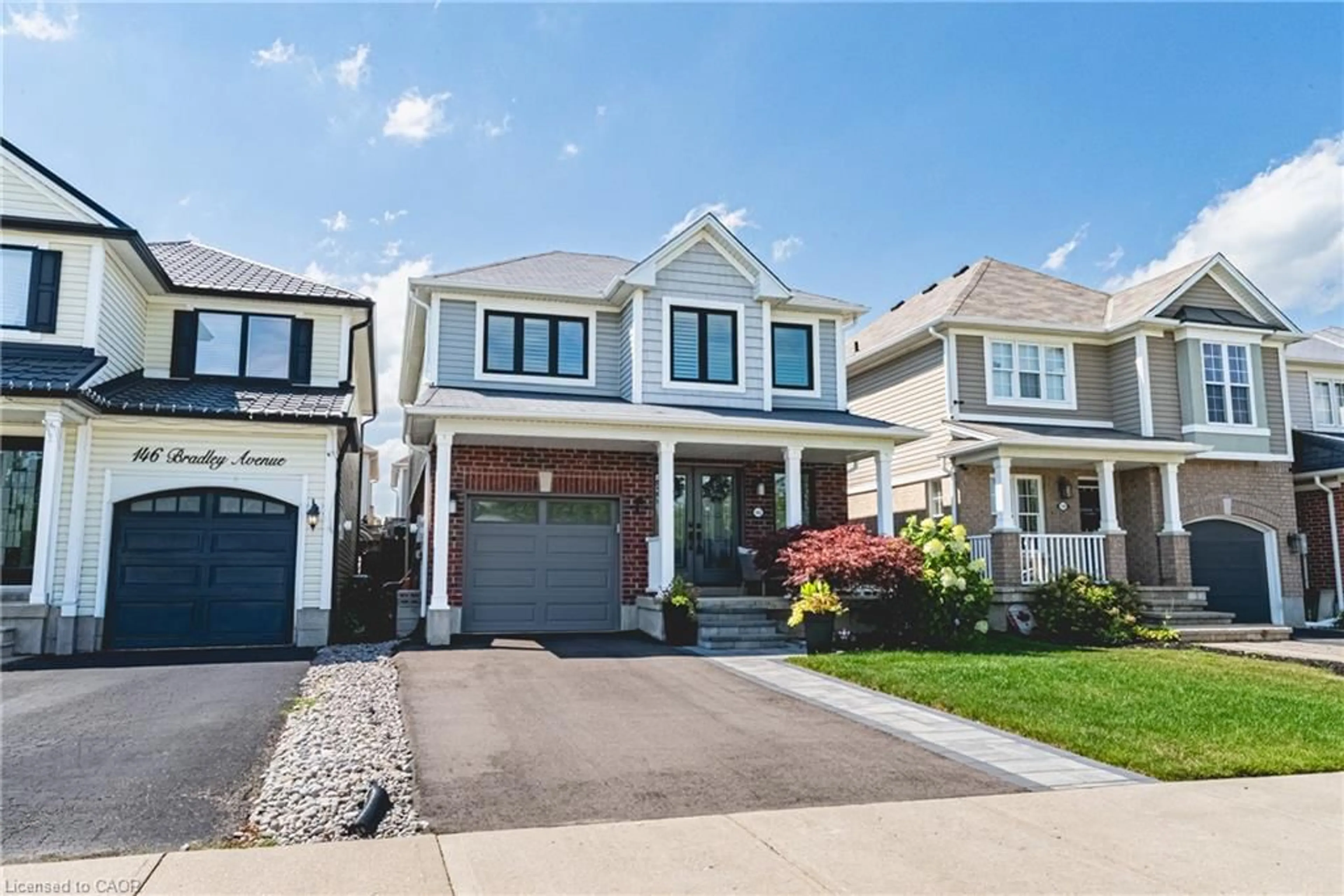 Home with vinyl exterior material, street for 142 Bradley Ave, Binbrook Ontario L0R 1C0