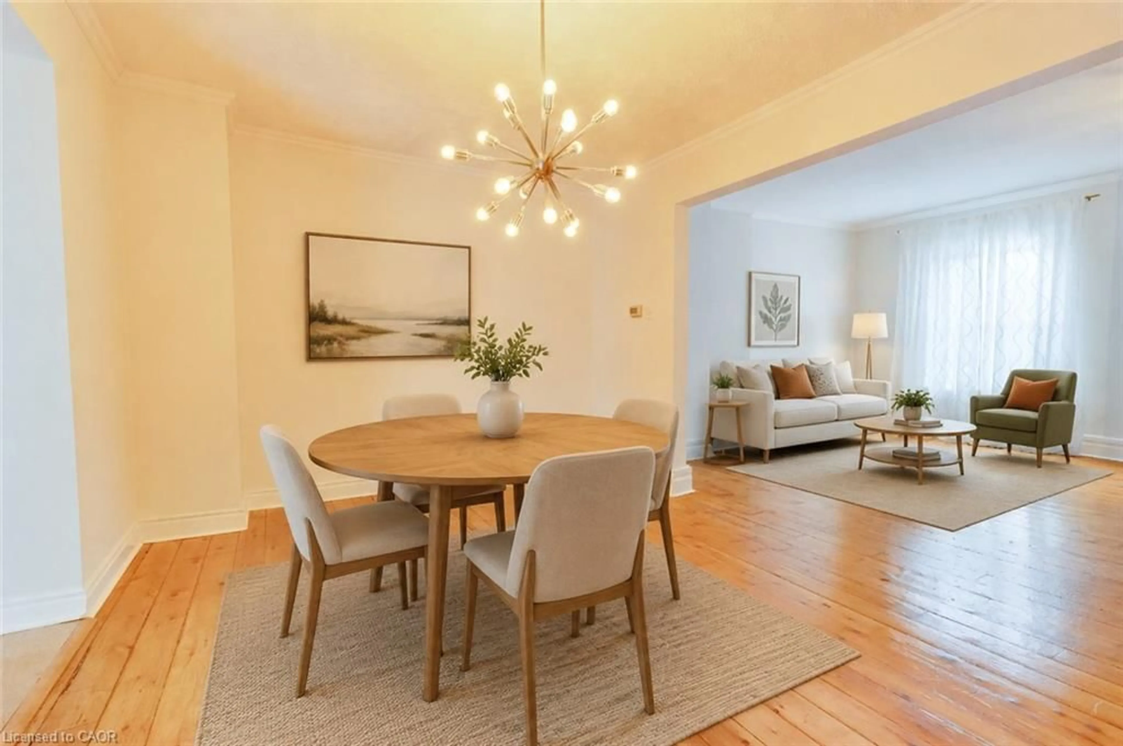 Dining room, wood/laminate floor for 808 Monmouth Rd, Windsor Ontario N8Y 3L4