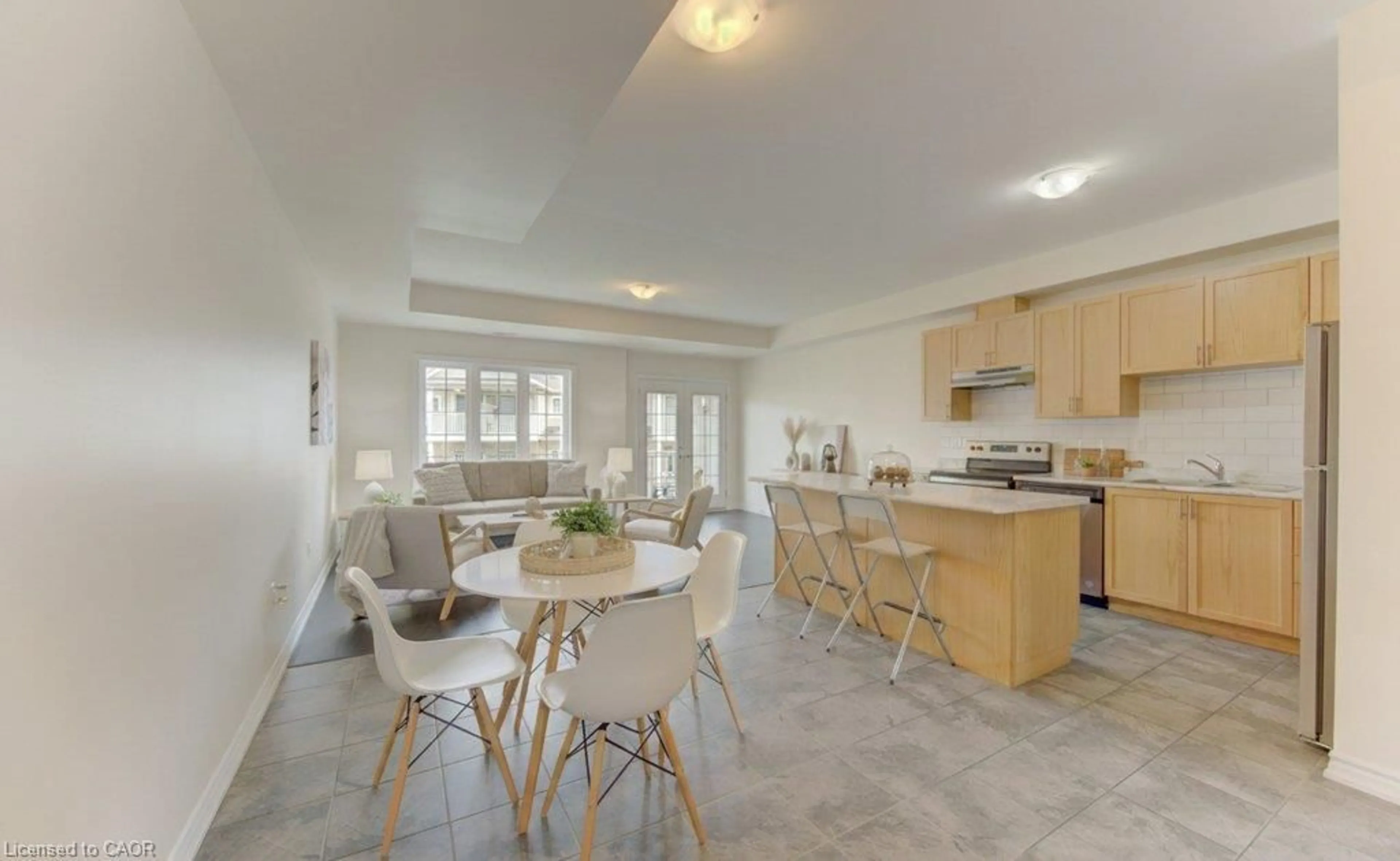 Open concept kitchen, ceramic/tile floor for 403 Westwood Dr #57, Kitchener Ontario N2M 0B5