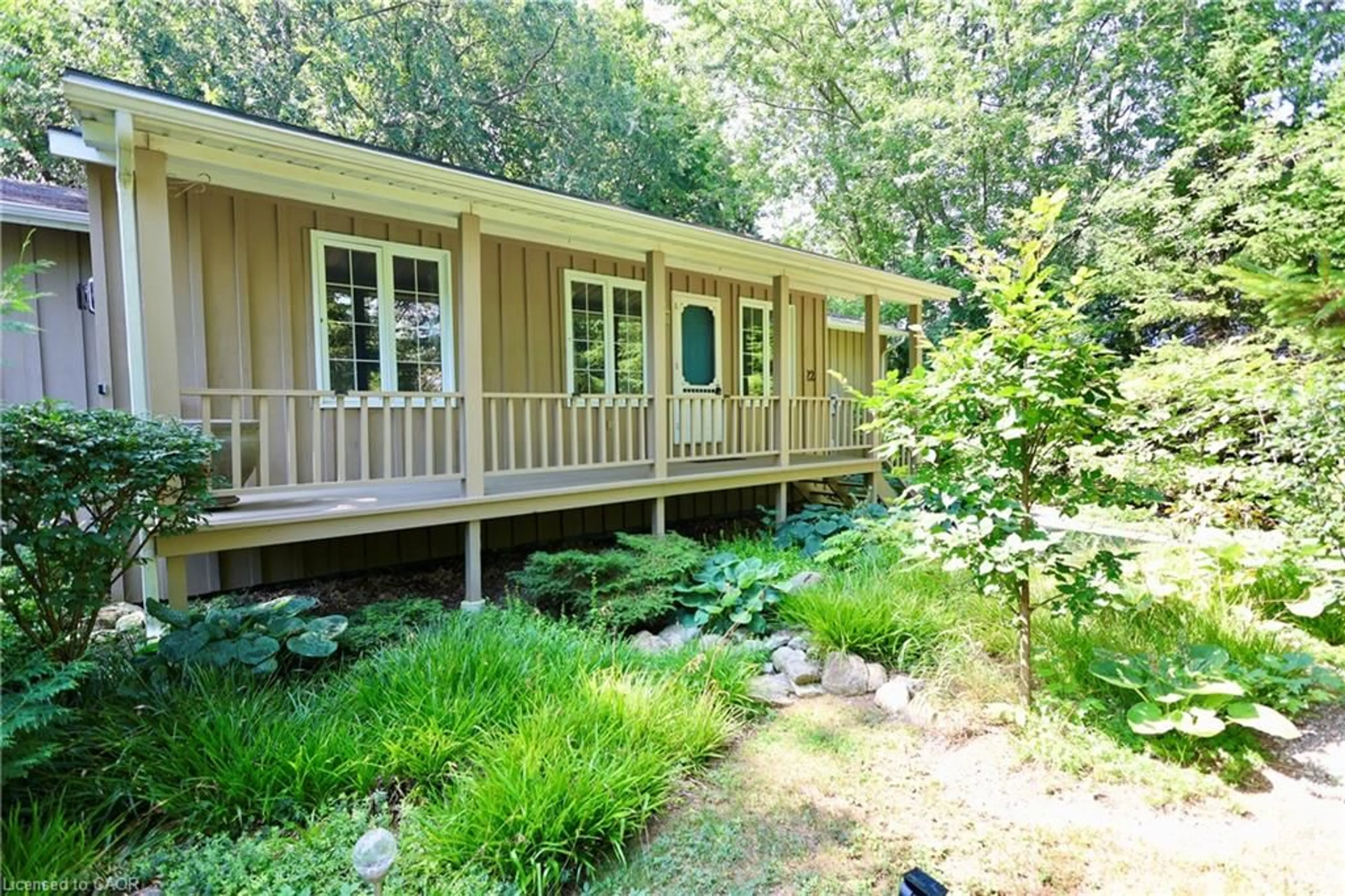 Patio, forest/trees view for 22 Jane St, Bayfield Ontario N0M 1G0
