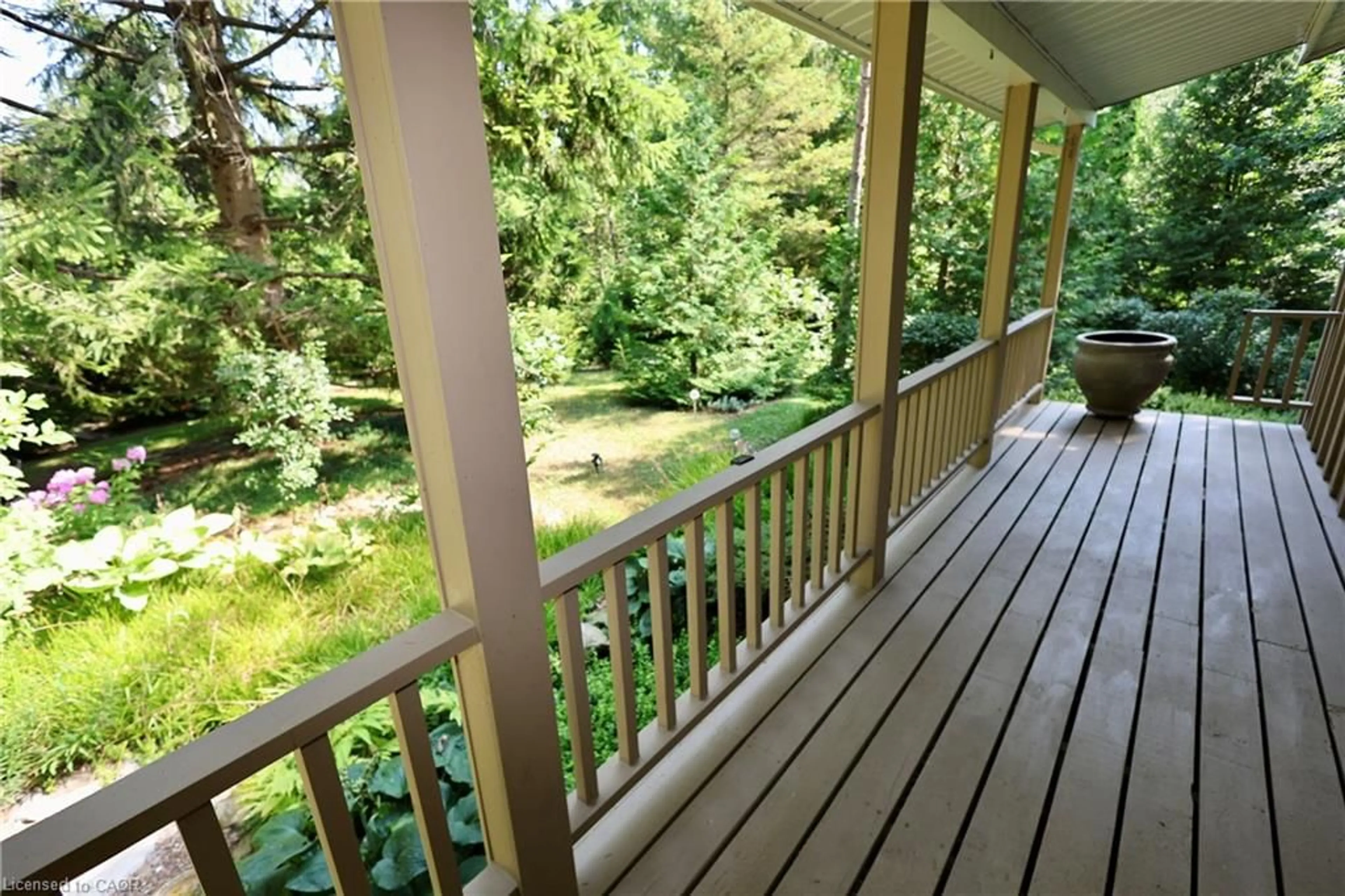 Patio, forest/trees view for 22 Jane St, Bayfield Ontario N0M 1G0