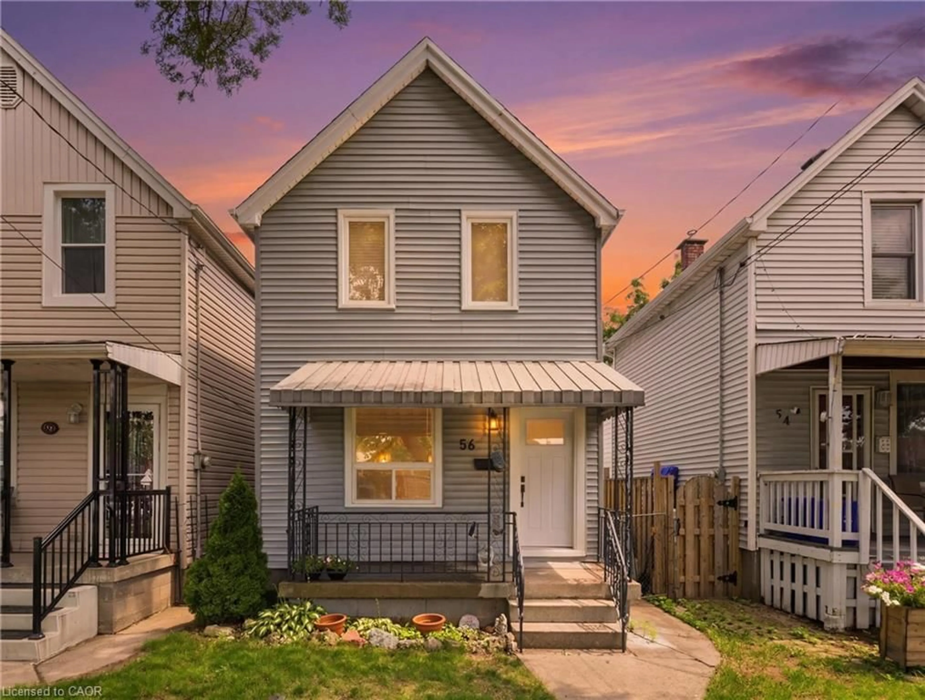 Home with vinyl exterior material, street for 56 Harmony Ave, Hamilton Ontario L8H 4X4