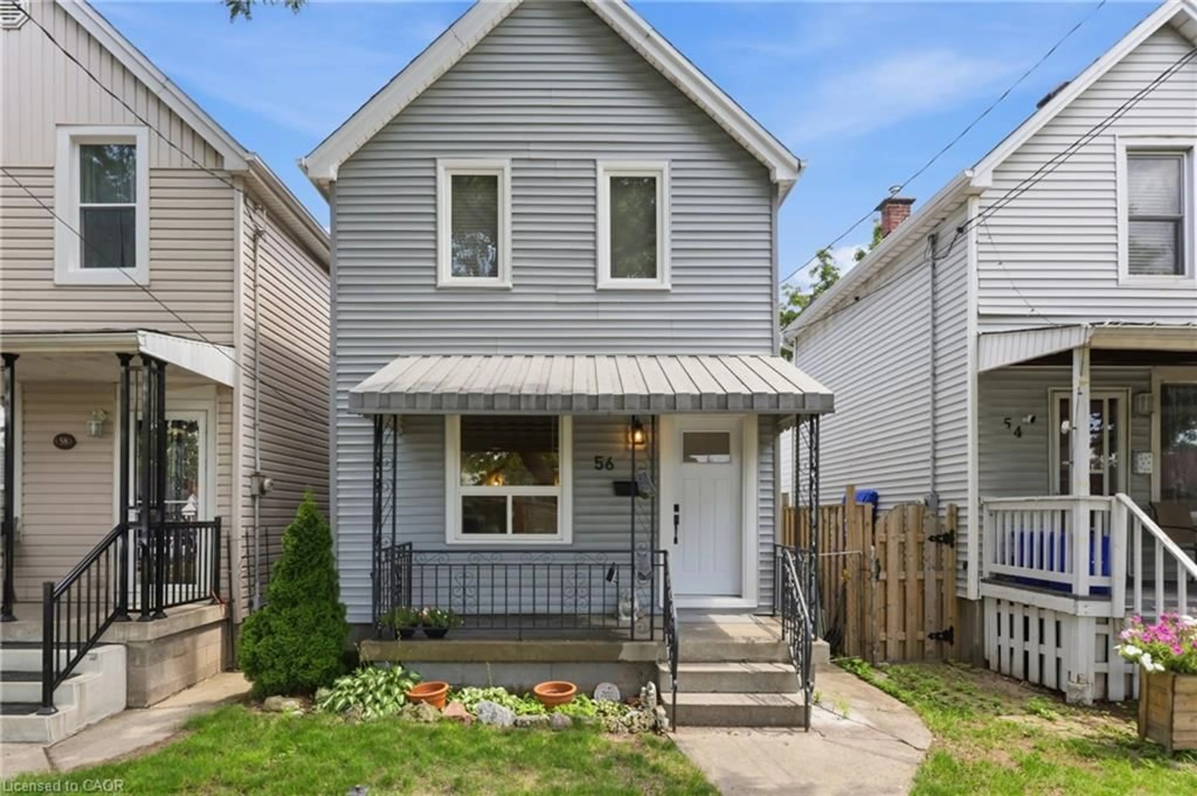 Home with vinyl exterior material, street for 56 Harmony Ave, Hamilton Ontario L8H 4X4
