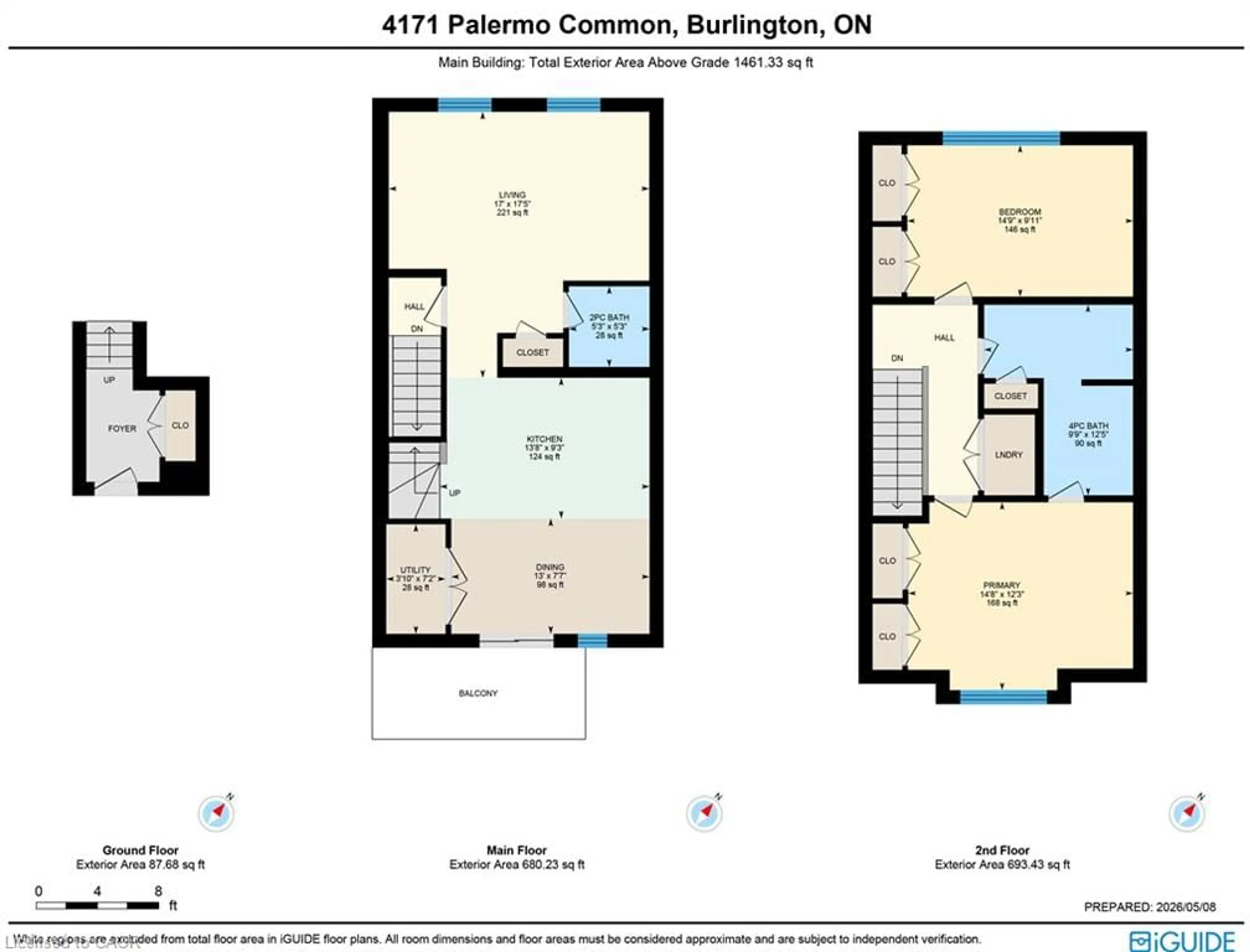 Floor plan for 4171 Palermo Common, Burlington Ontario L7L 0G7
