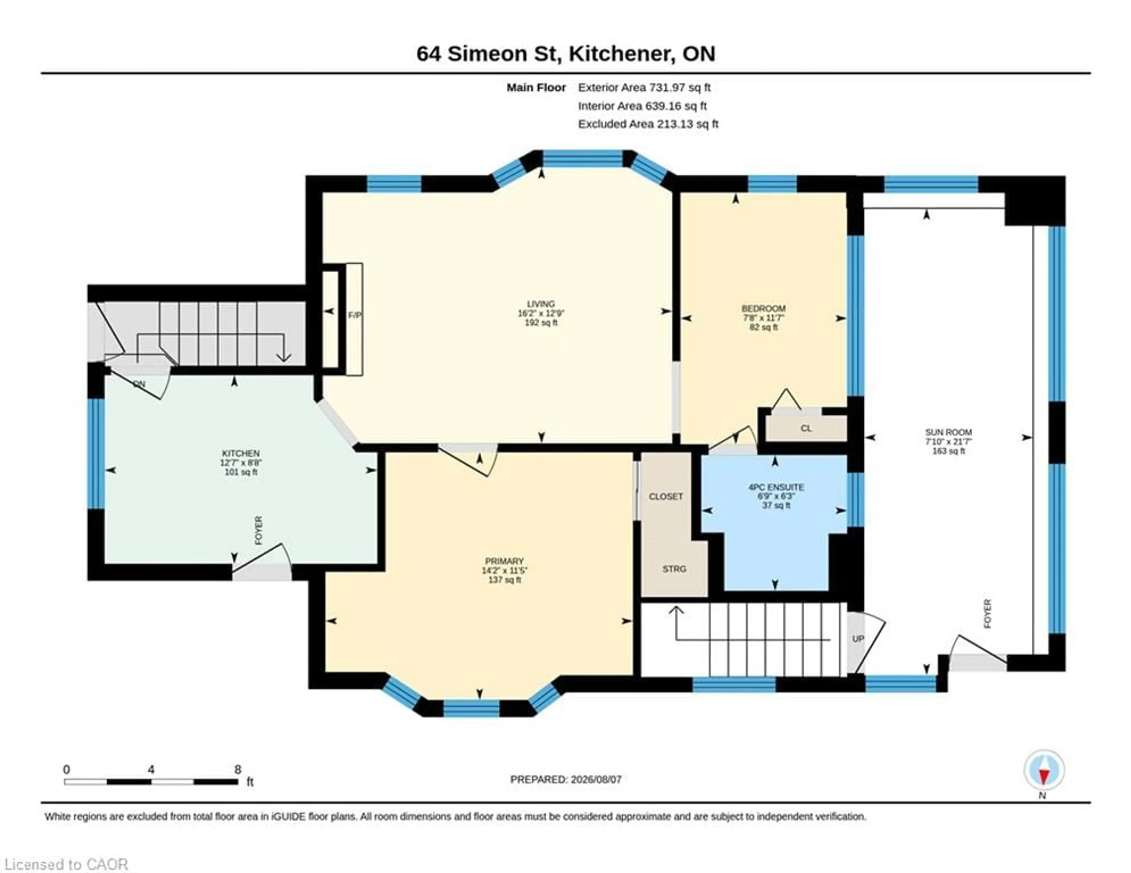 Floor plan for 64 Simeon St, Kitchener Ontario N2H 1S5