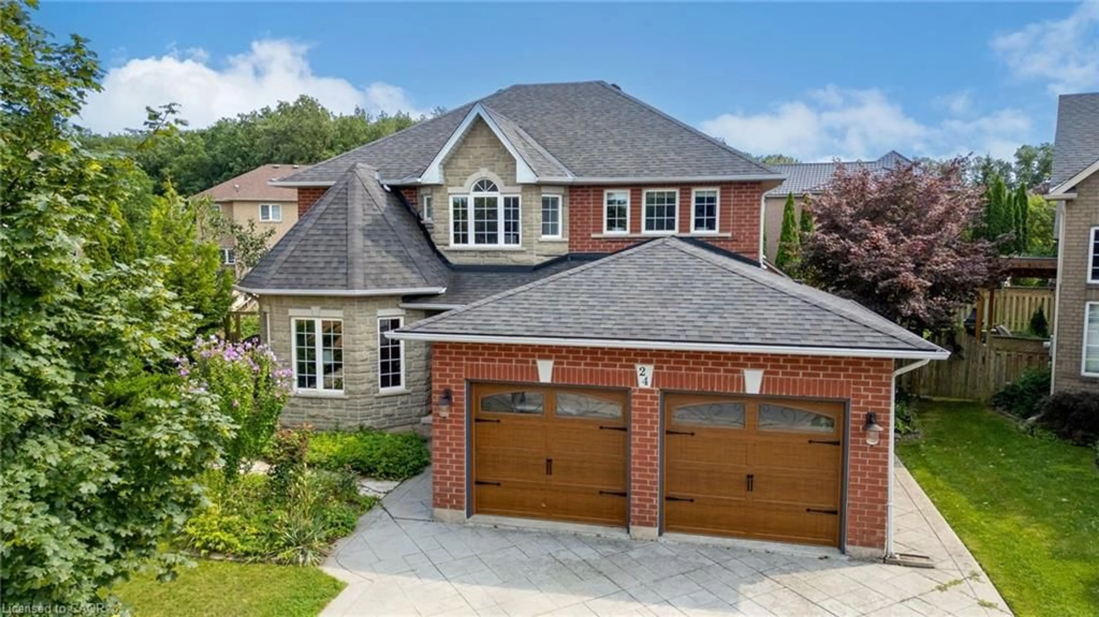 Home with brick exterior material, street for 24 Eringate Dr, Stoney Creek Ontario L8J 3Y4