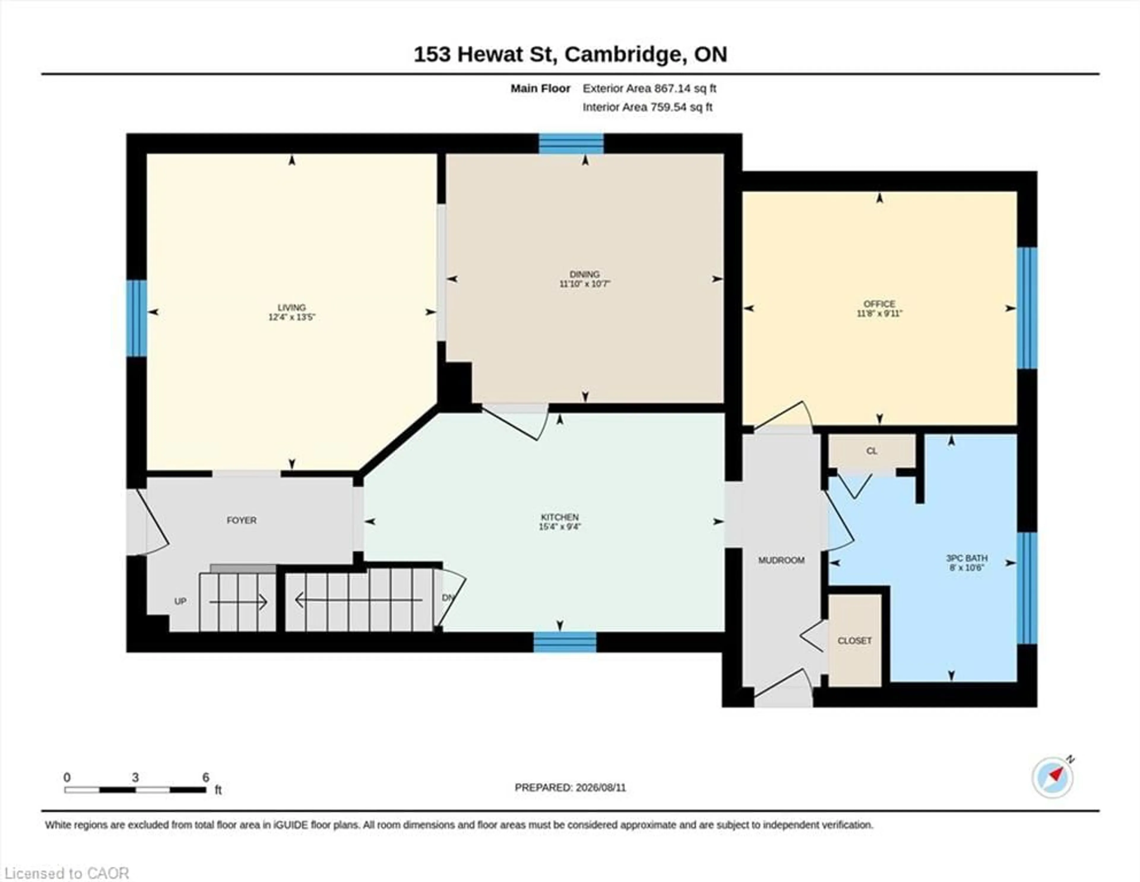Floor plan for 153 Hewat St, Cambridge Ontario N3H 4H2