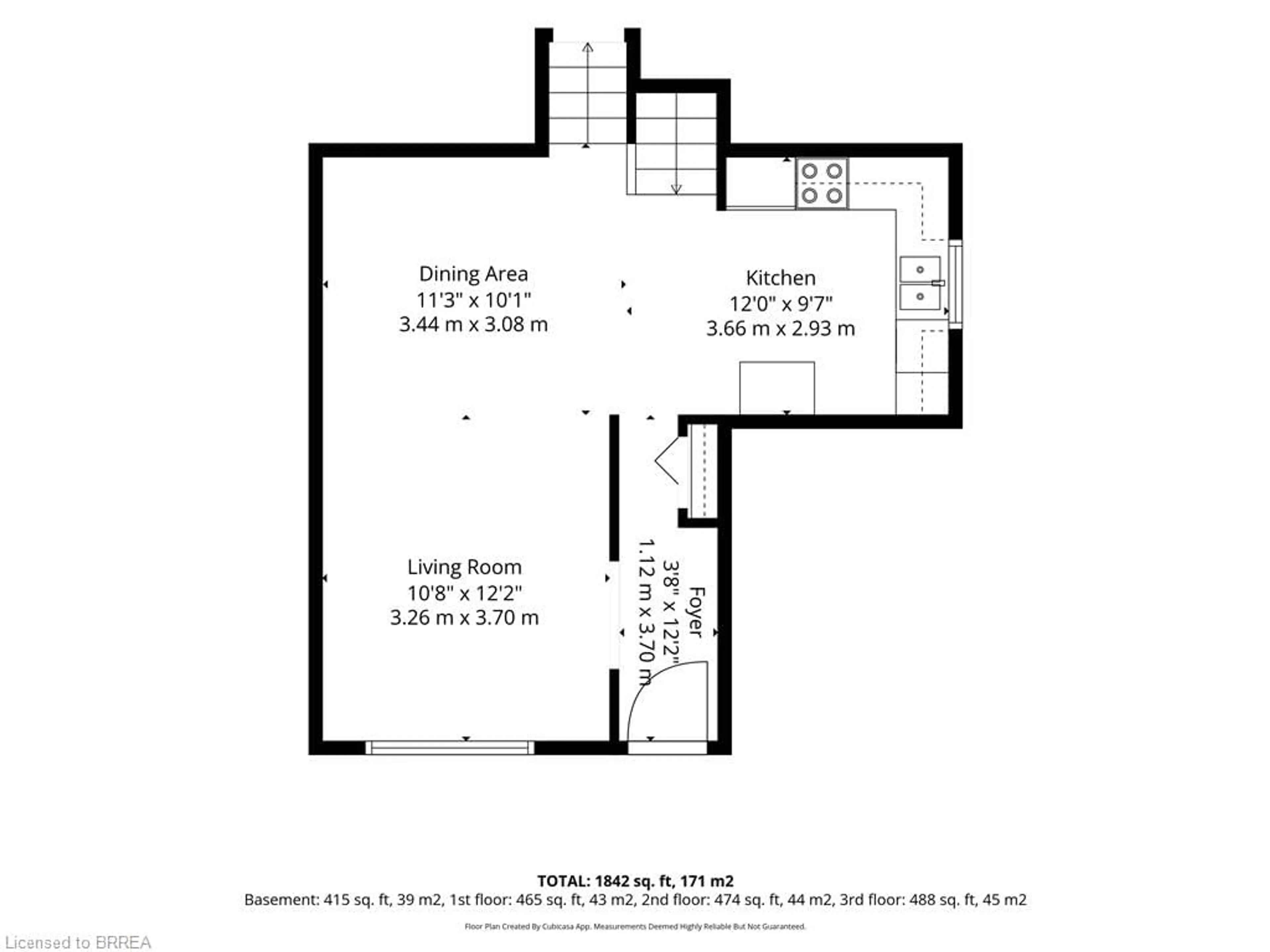 Floor plan for 42 Buchanan Cres, Brantford Ontario N3P 2A5
