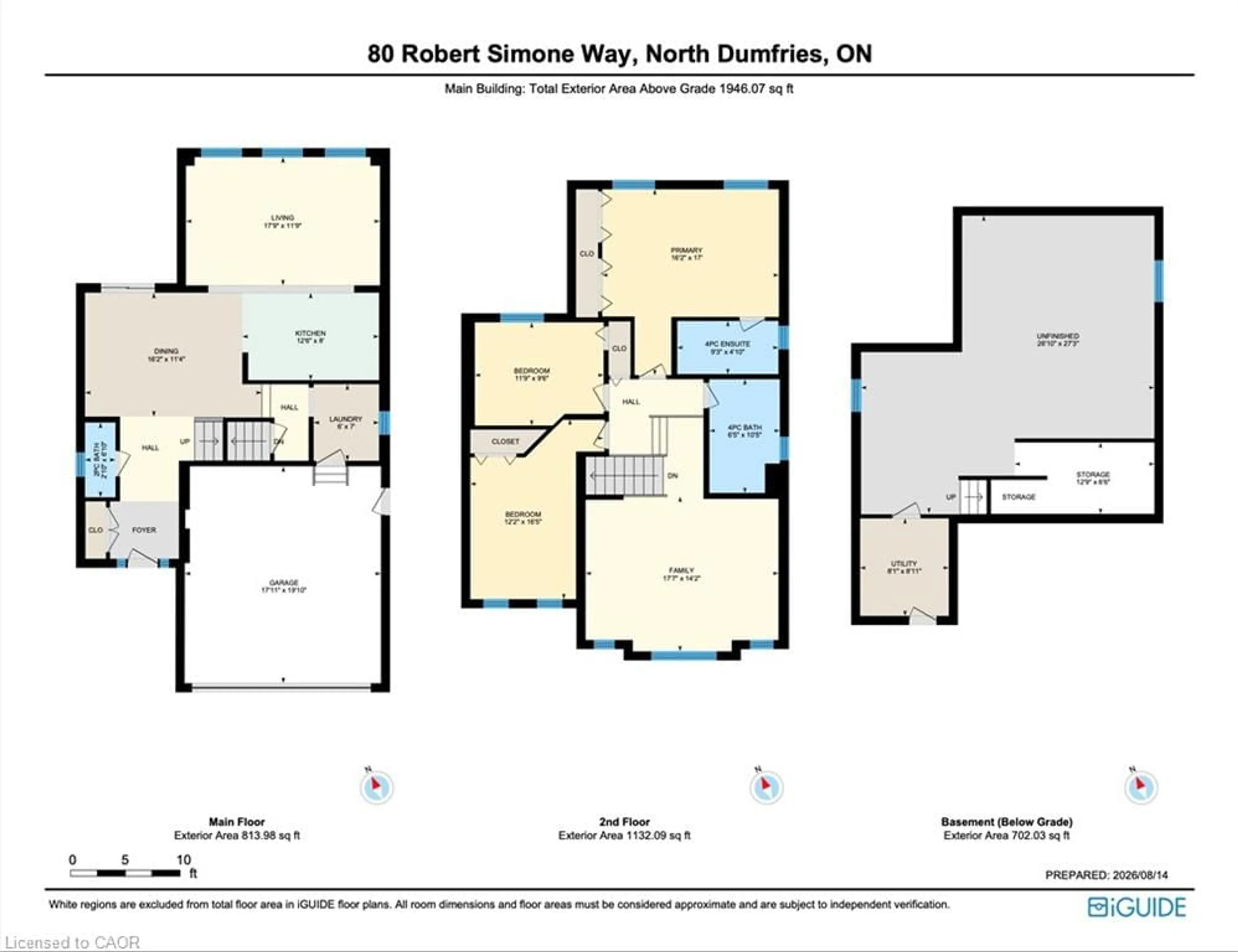 Floor plan for 80 Robert Simone Way, Ayr Ontario N0B 1E0
