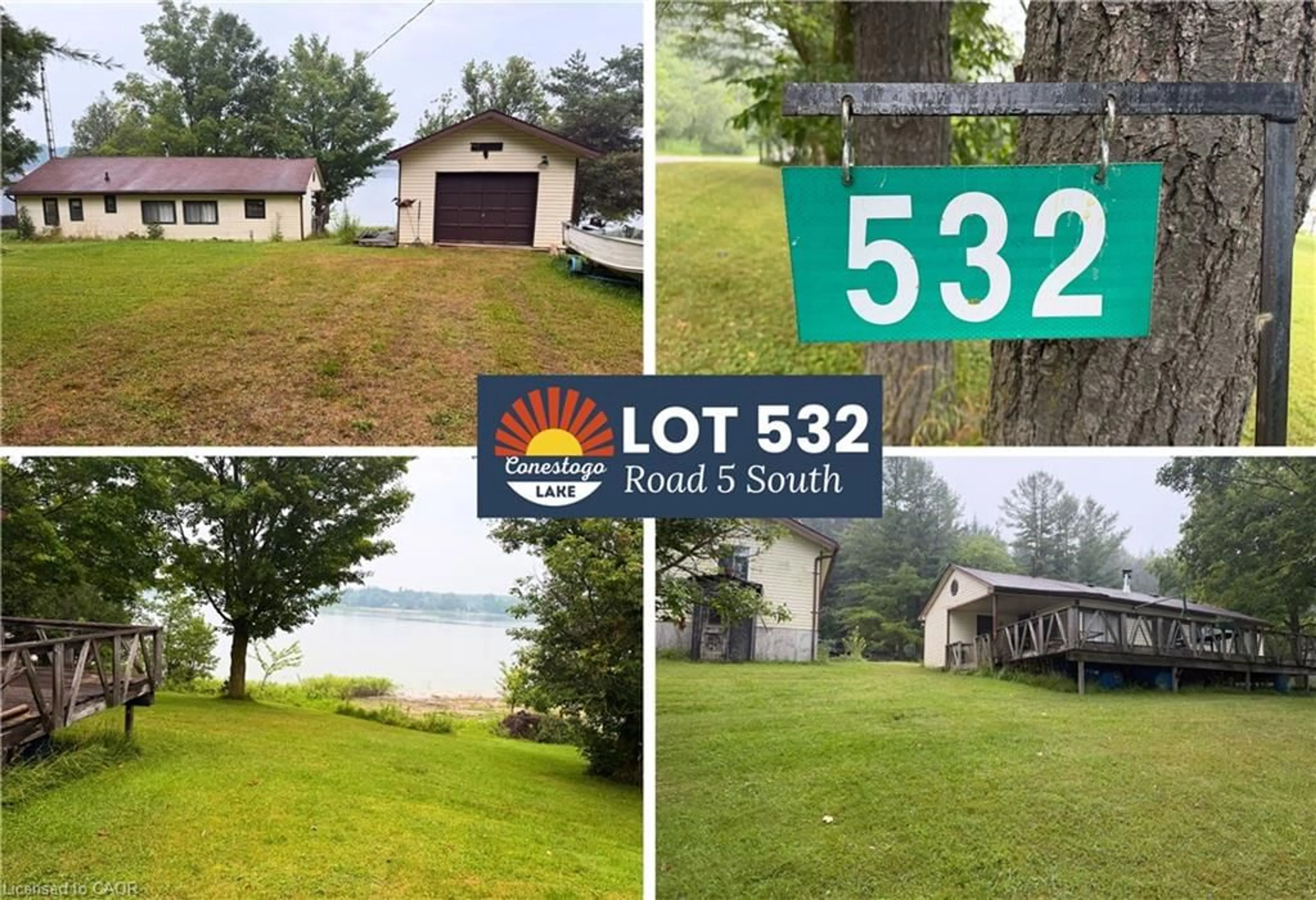 A pic from outside/outdoor area/front of a property/back of a property/a pic from drone, water/lake/river/ocean view for LOT 532 Road 5 South, Conestogo Lake Ontario N0G 1P0
