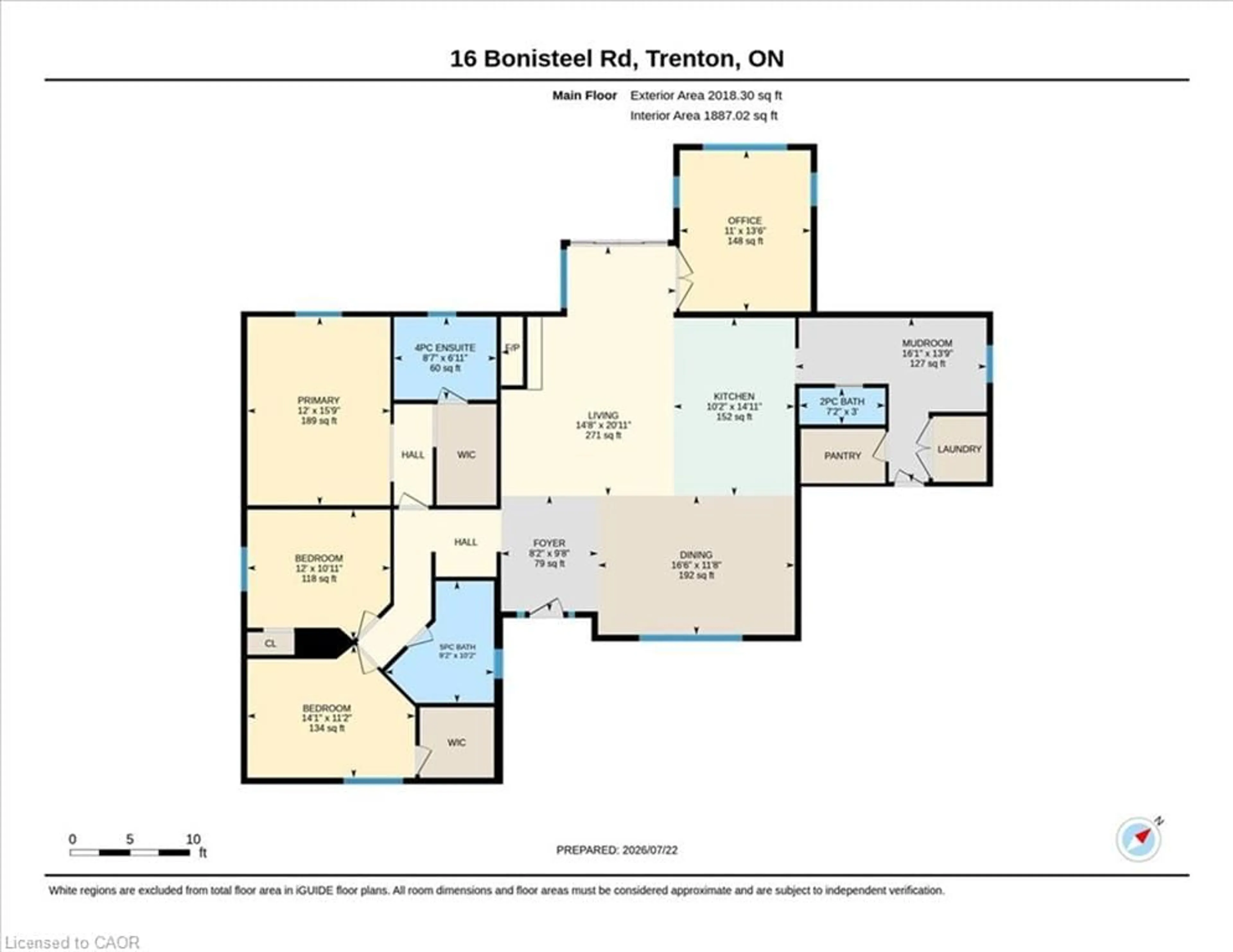 Floor plan for 16 Bonisteel Rd, Quinte West Ontario K8V 5P8