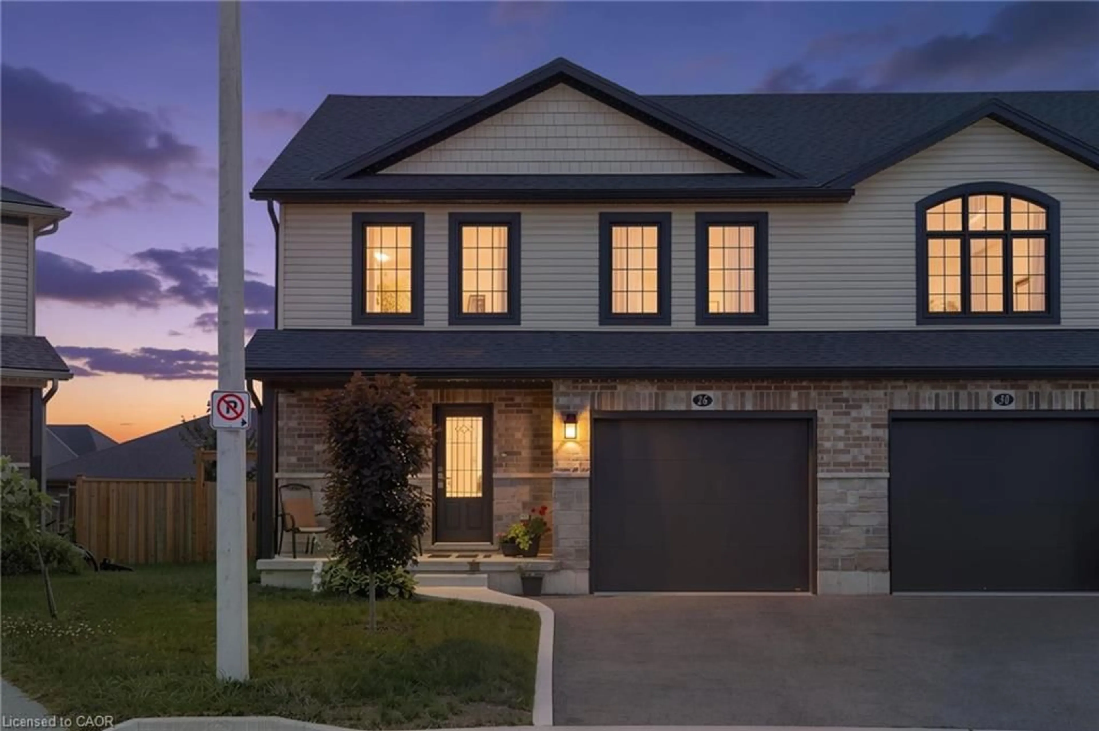Home with vinyl exterior material, street for 26 Amber St, Waterford Ontario N0E 1Y0