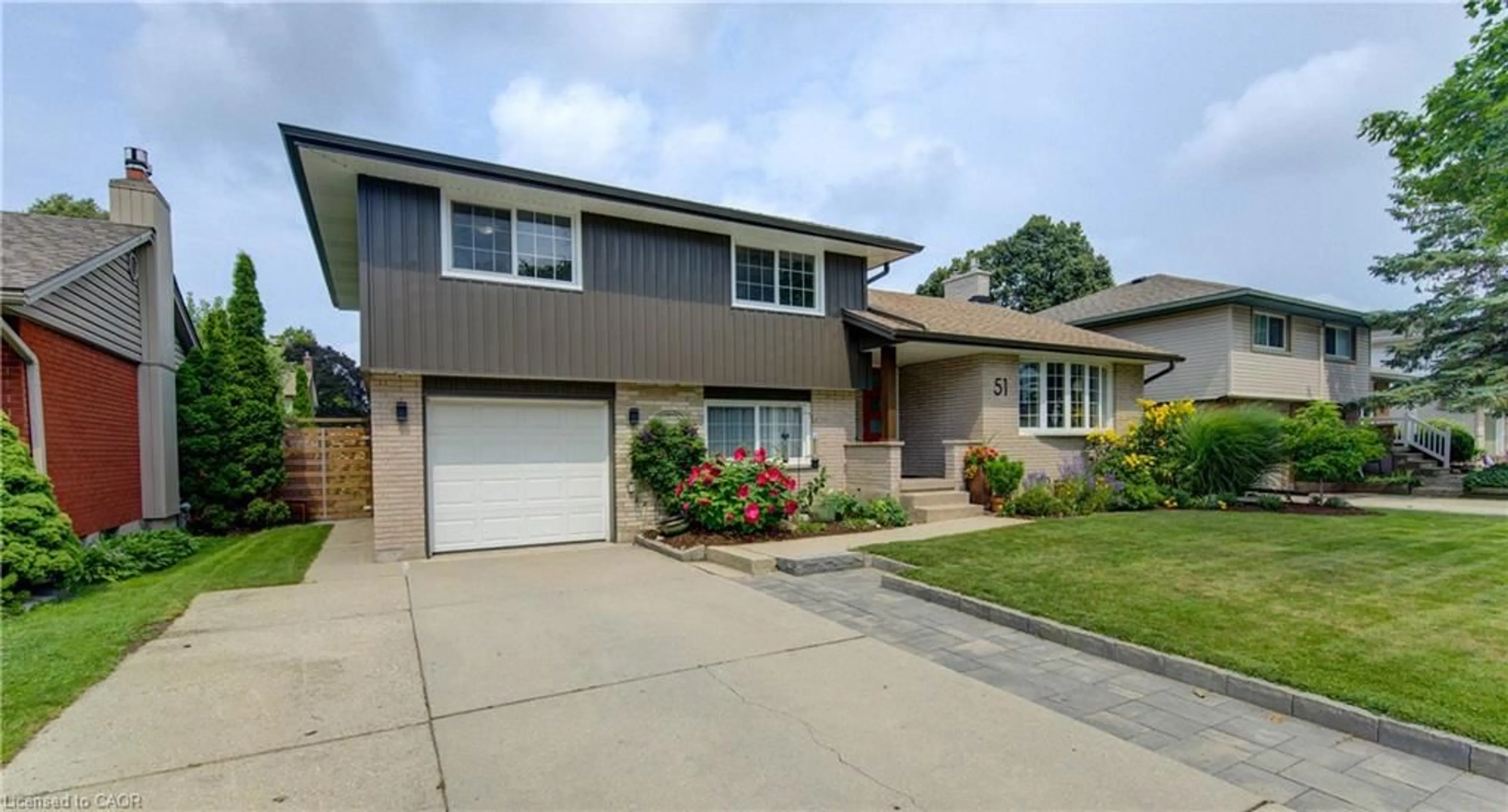 Home with vinyl exterior material, street for 51 Charlotte Cres, Kitchener Ontario N2B 2K2