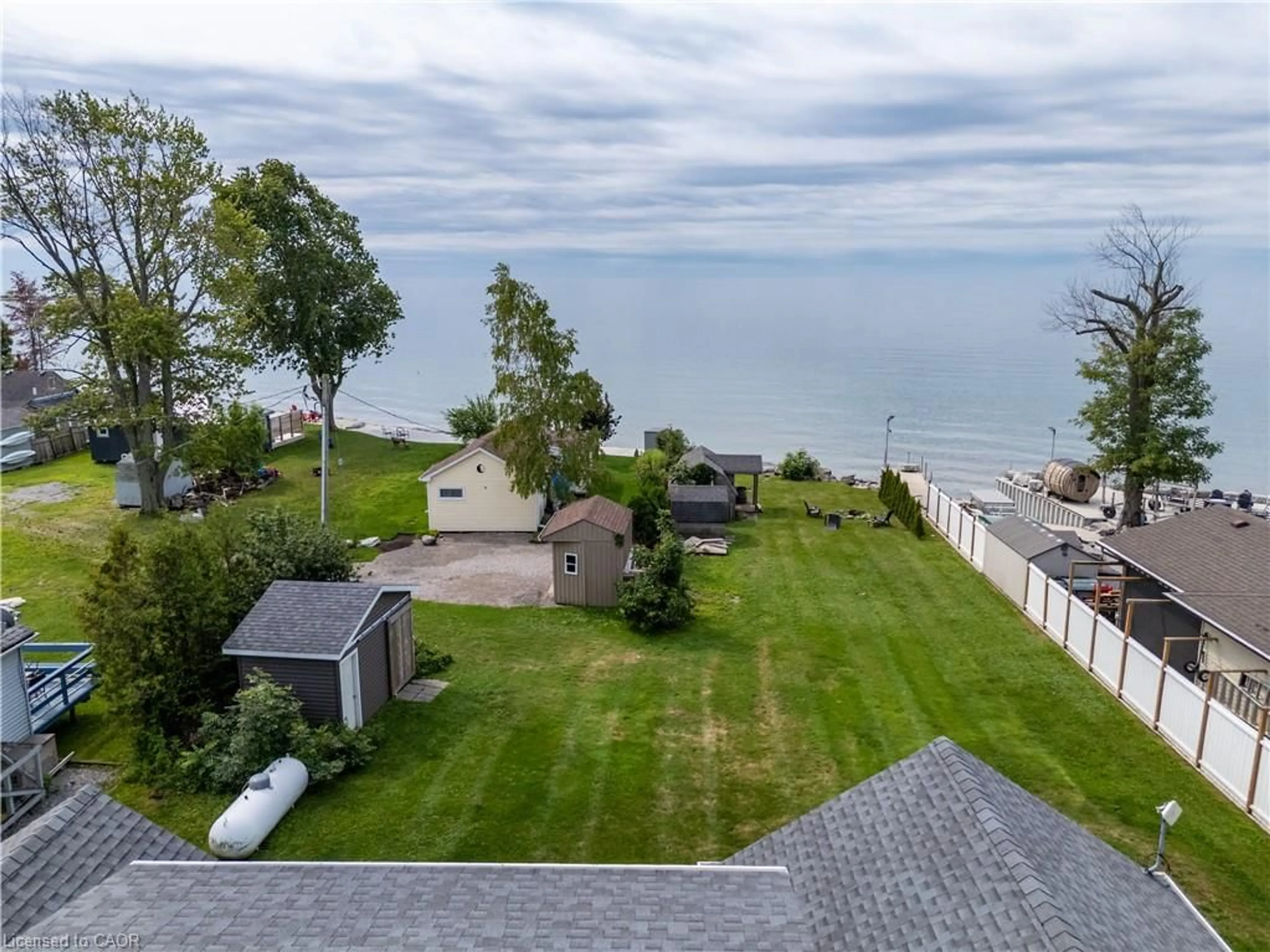 A pic from outside/outdoor area/front of a property/back of a property/a pic from drone, water/lake/river/ocean view for 3176 Lakeshore Rd, Dunnville Ontario N1A 2W8