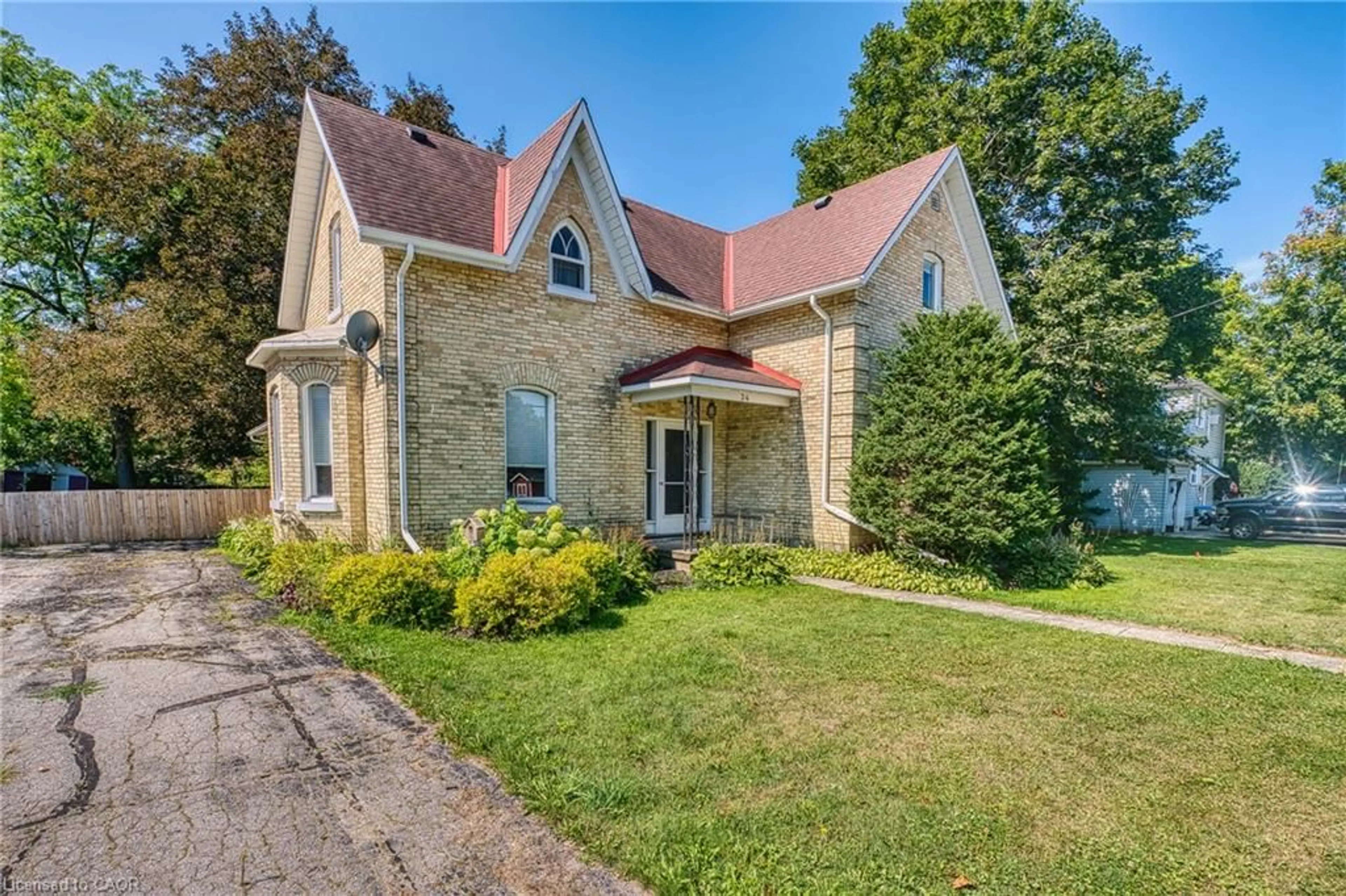 Home with brick exterior material, street for 34 Queen St, Brussels Ontario N0G 1H0