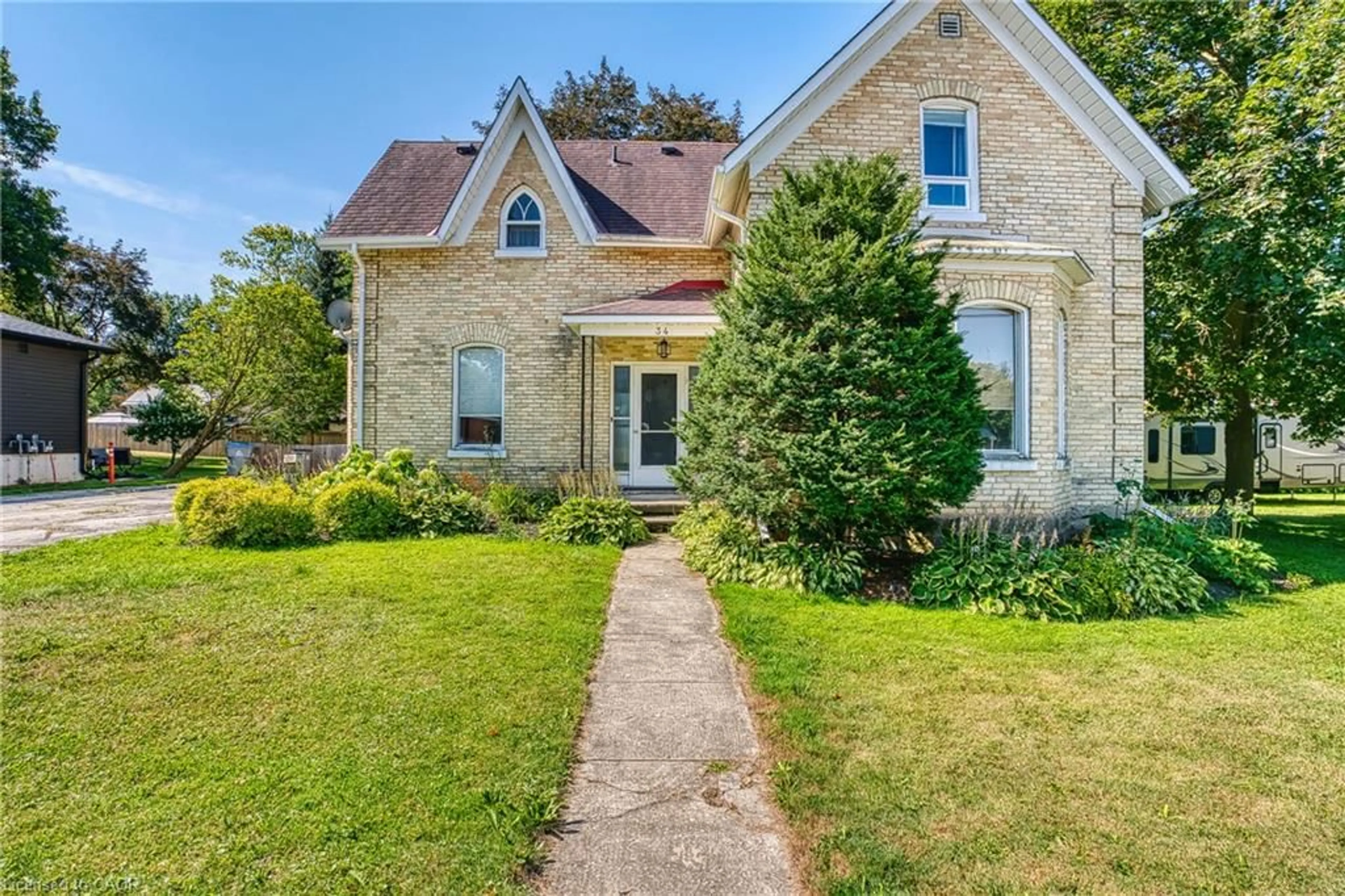 Home with brick exterior material, street for 34 Queen St, Brussels Ontario N0G 1H0