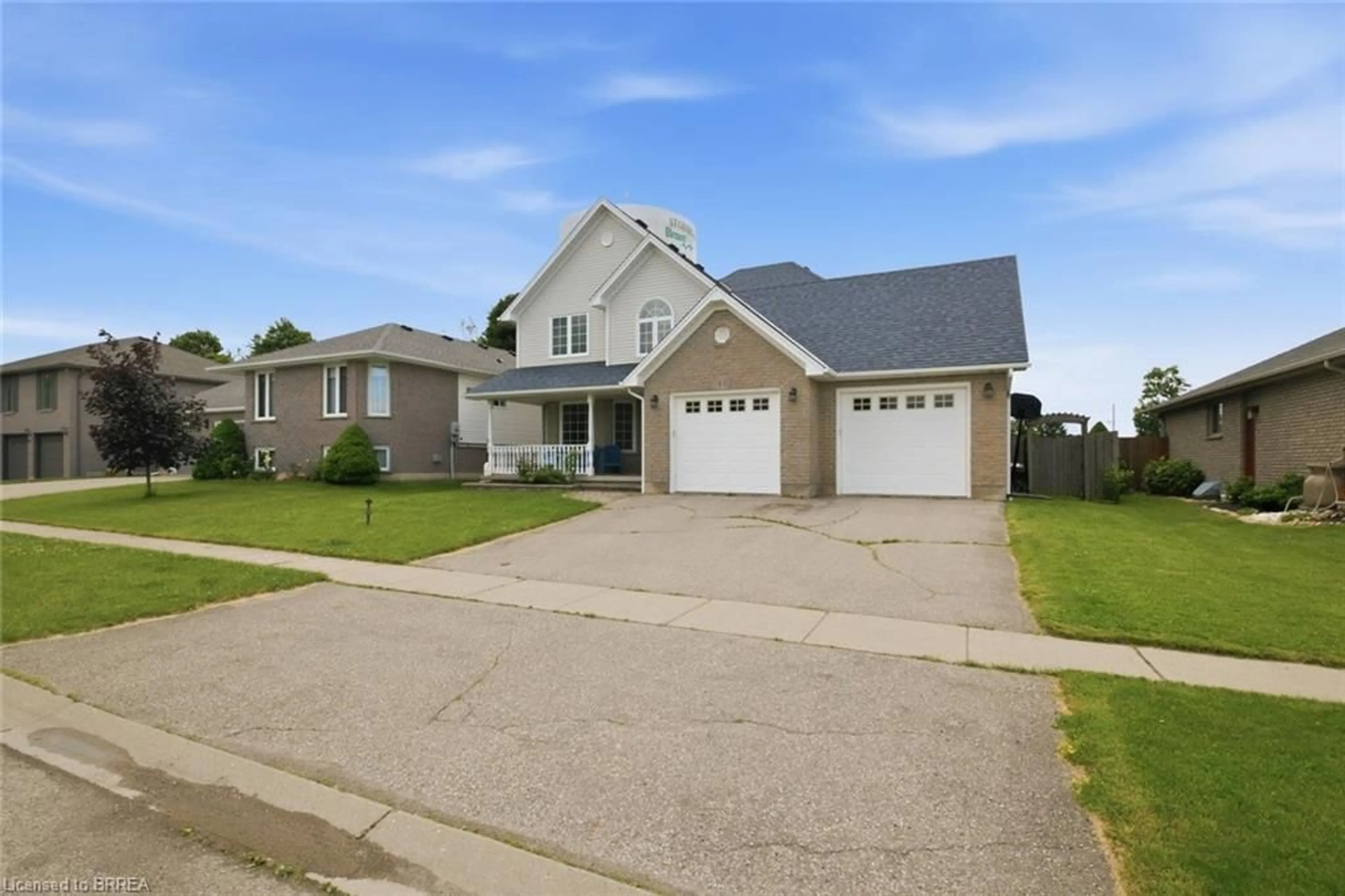 Home with vinyl exterior material, street for 61 Sunnyside Dr, St. George Ontario N0E 1N0