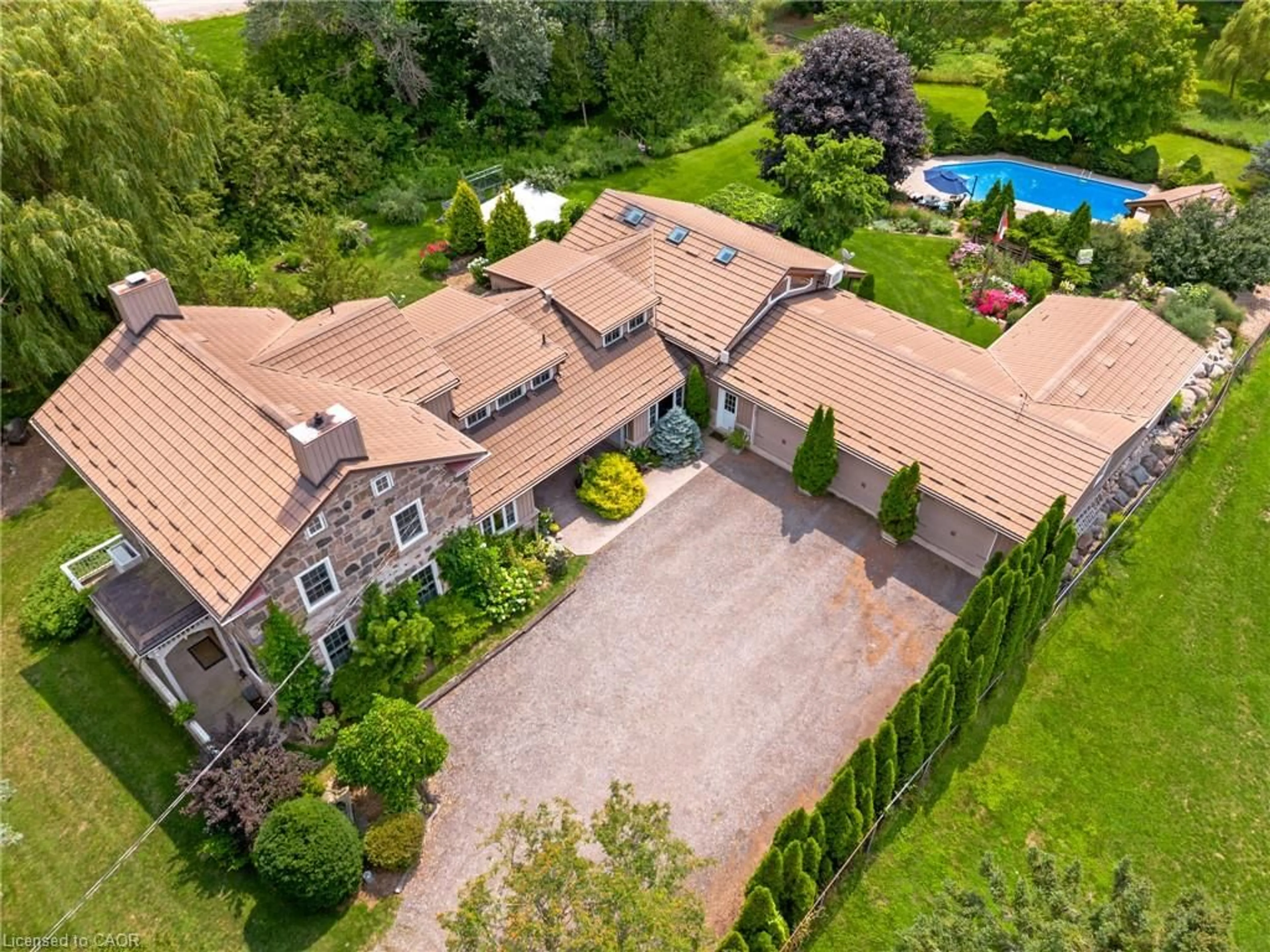 A pic from outside/outdoor area/front of a property/back of a property/a pic from drone, street for 906864 Township Road 12, Bright Ontario N0J 1B0