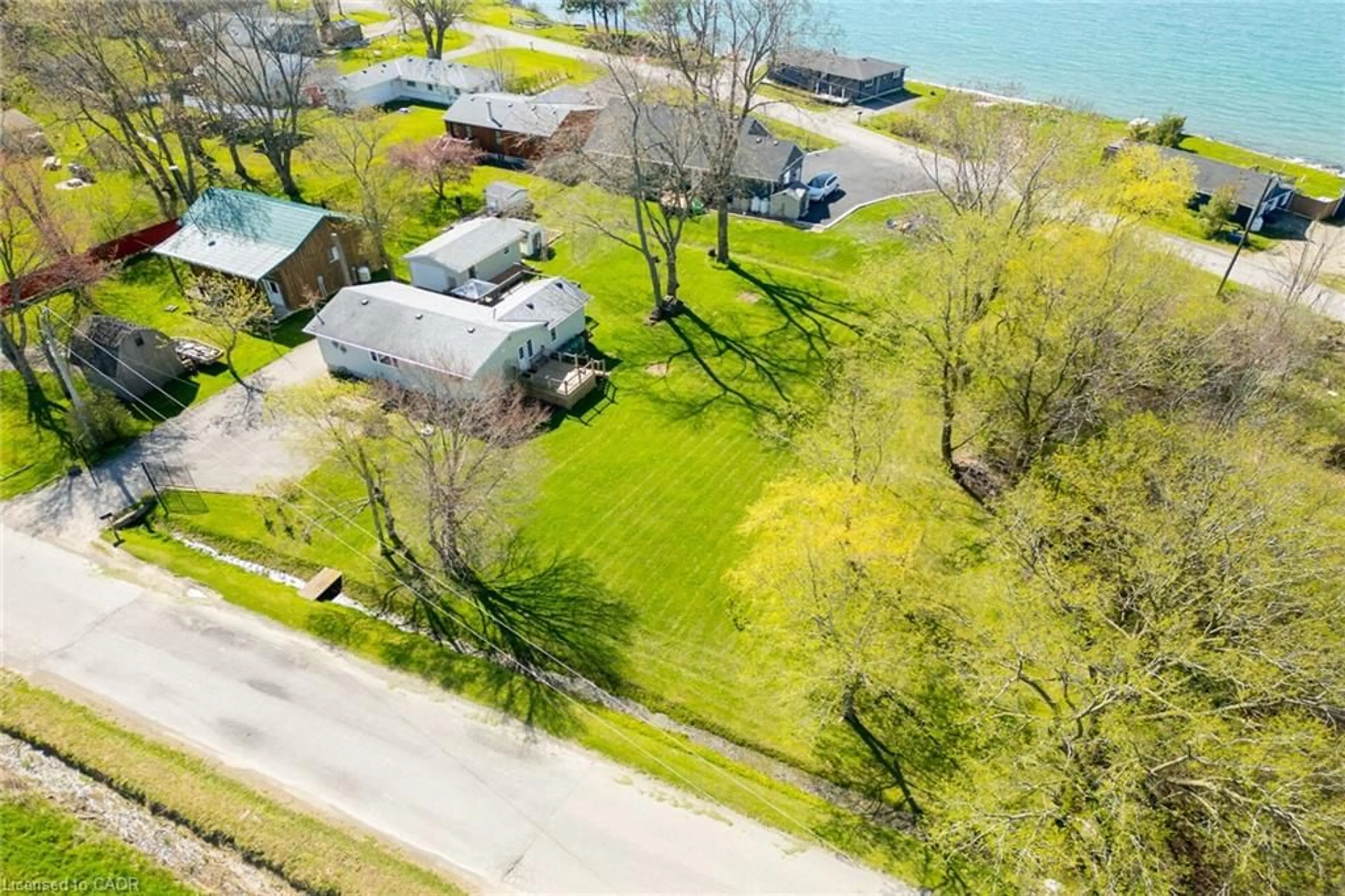 A pic from outside/outdoor area/front of a property/back of a property/a pic from drone, water/lake/river/ocean view for 2970 Lakeshore Rd, Dunnville Ontario N1A 2W8