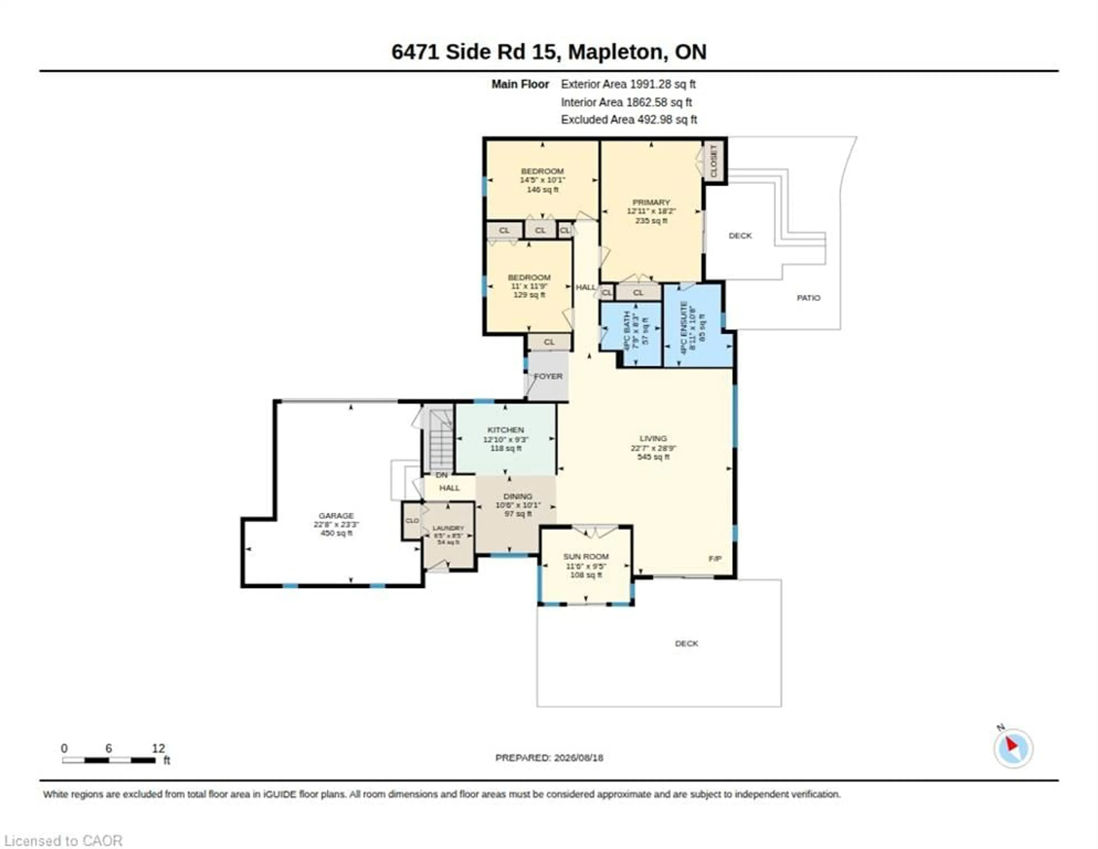 Floor plan for 6471 15 Sideroad, Listowel Ontario N0G 1P0