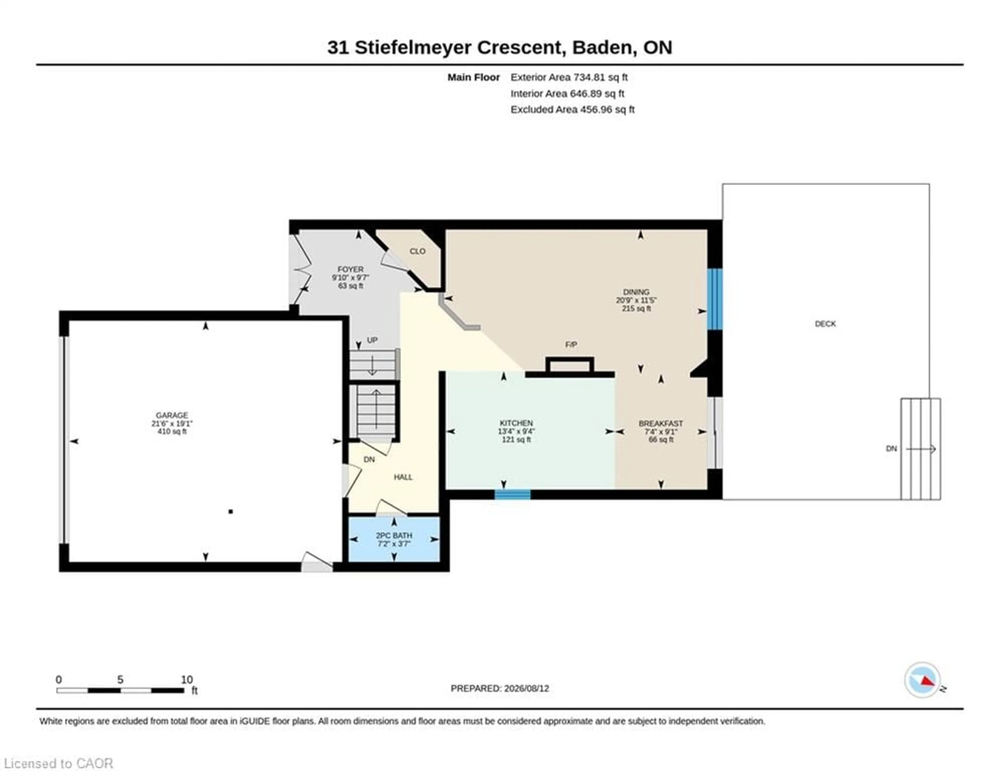 Floor plan for 31 Stiefelmeyer Cres, Baden Ontario N3A 2L1
