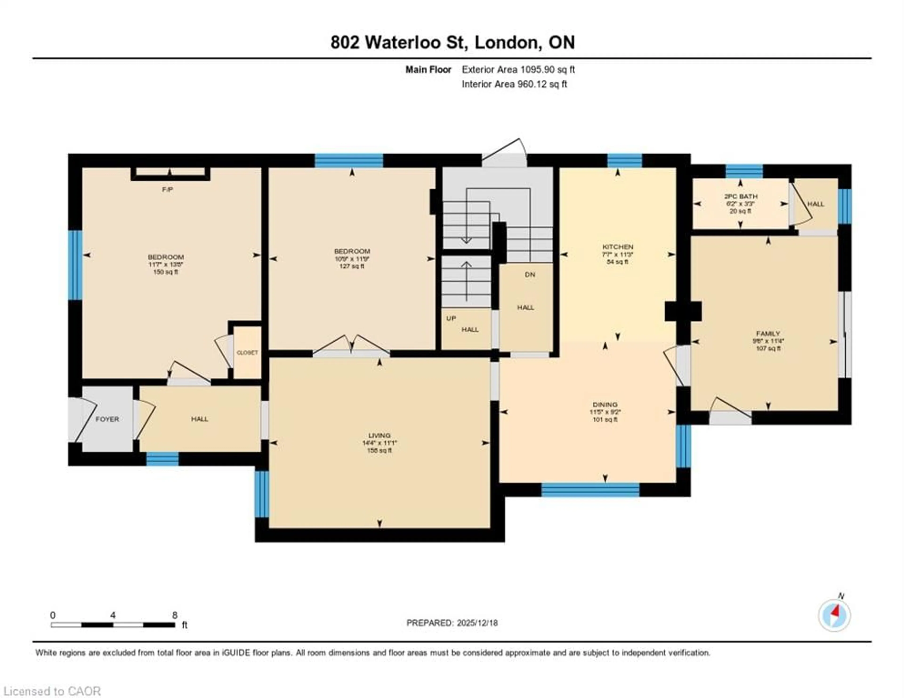 Floor plan for 802 Waterloo St, London Ontario N6A 3W4