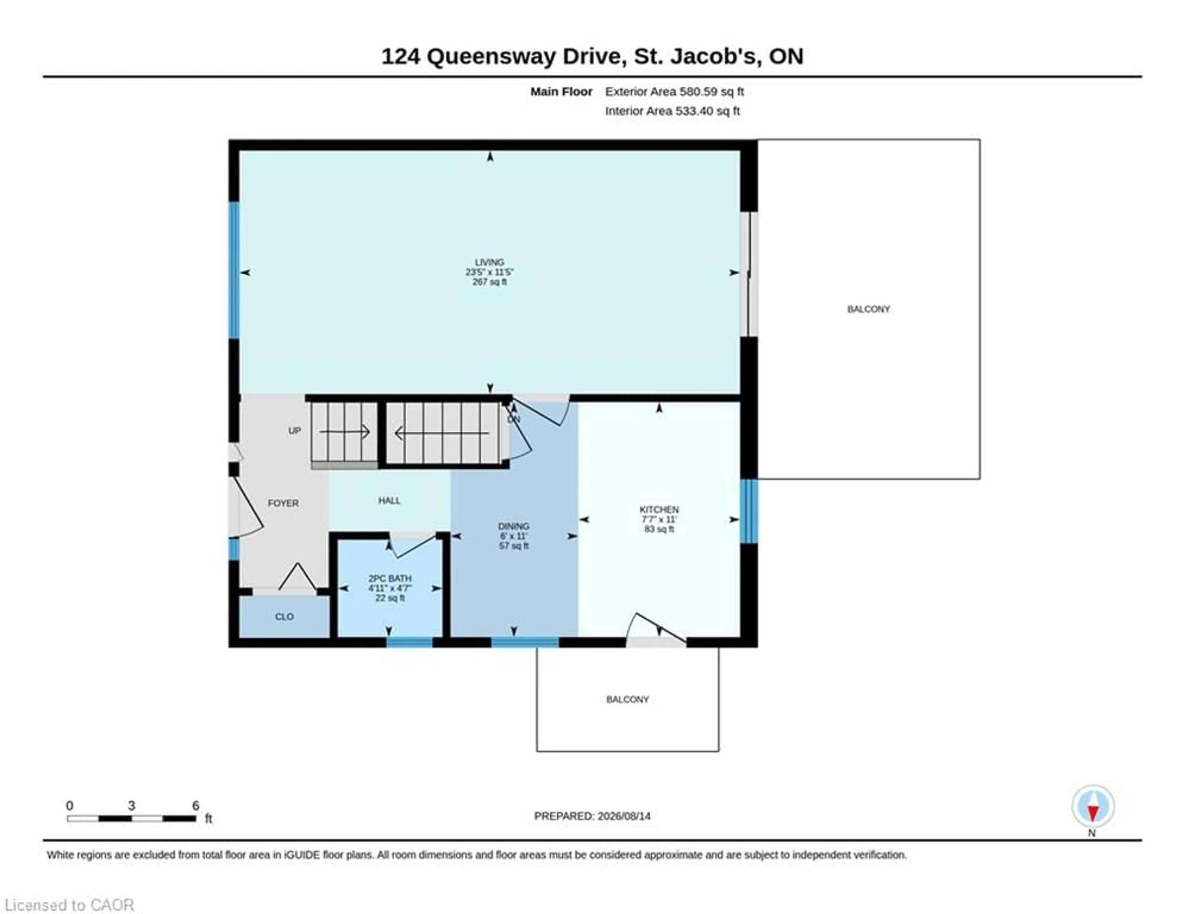 Floor plan for 124 Queensway Dr, St. Jacobs Ontario N0B 2N0