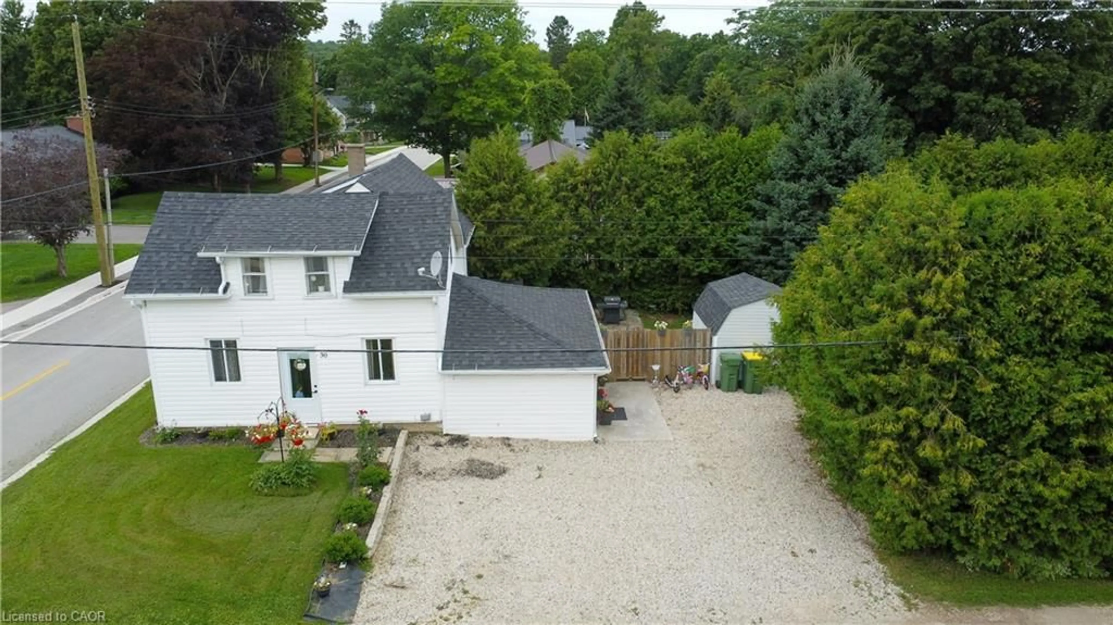 A pic from outside/outdoor area/front of a property/back of a property/a pic from drone, street for 30 Campbell St, Flesherton Ontario N0C 1E0
